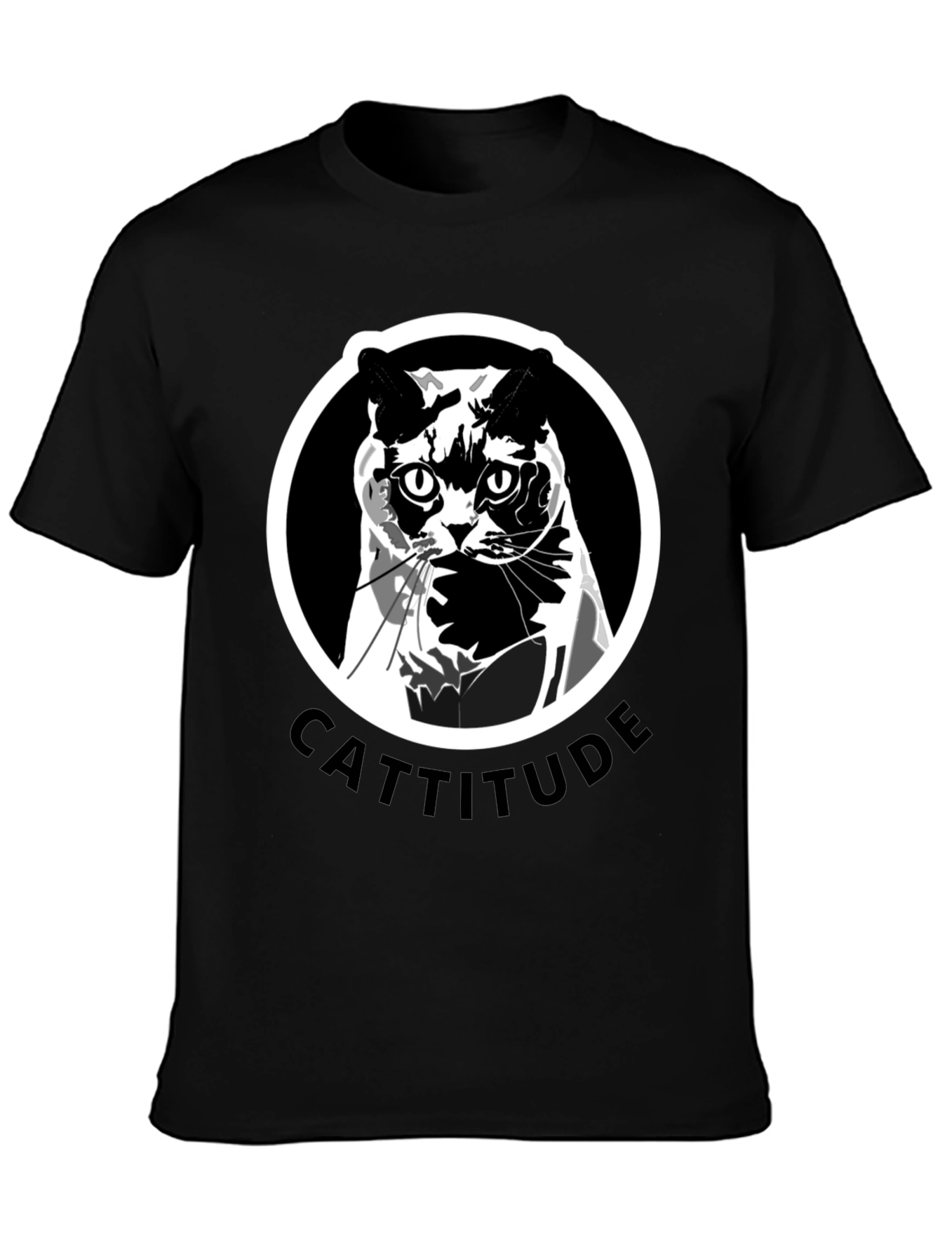 Cattitude T-Shirt: Bold Cat Graphic Tee