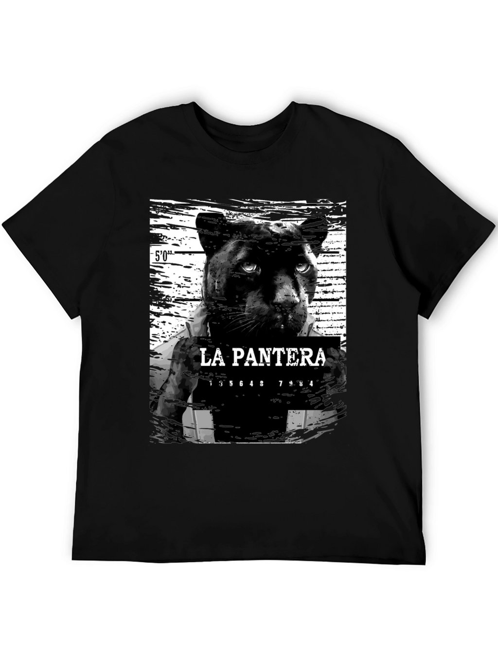 La Pantera Mugshot Graphic Tee - Black