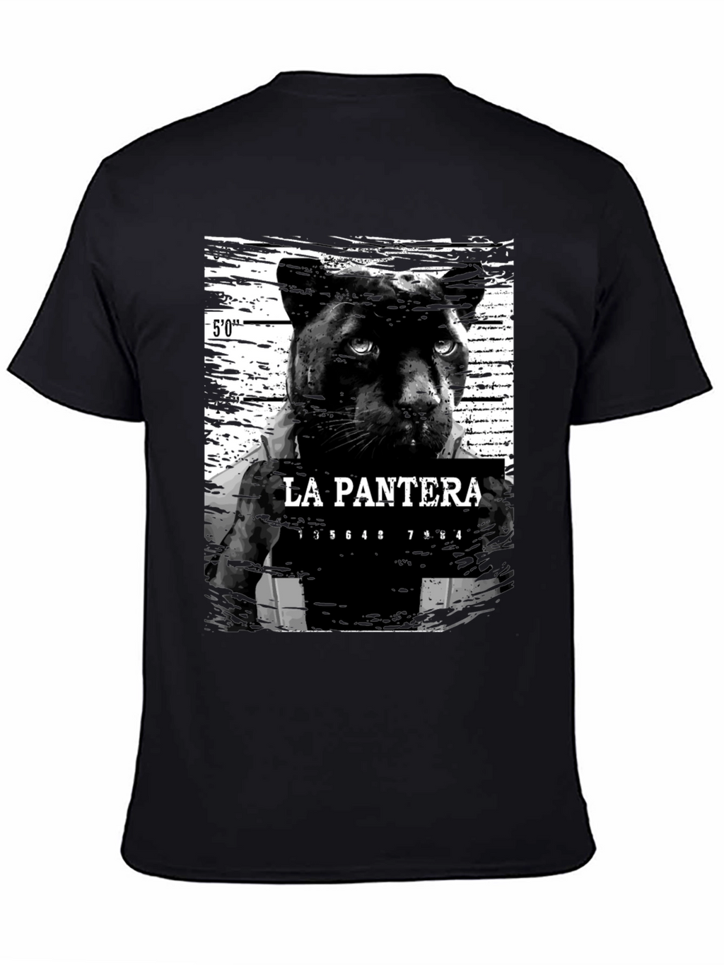 La Pantera Mugshot Graphic Tee - Black