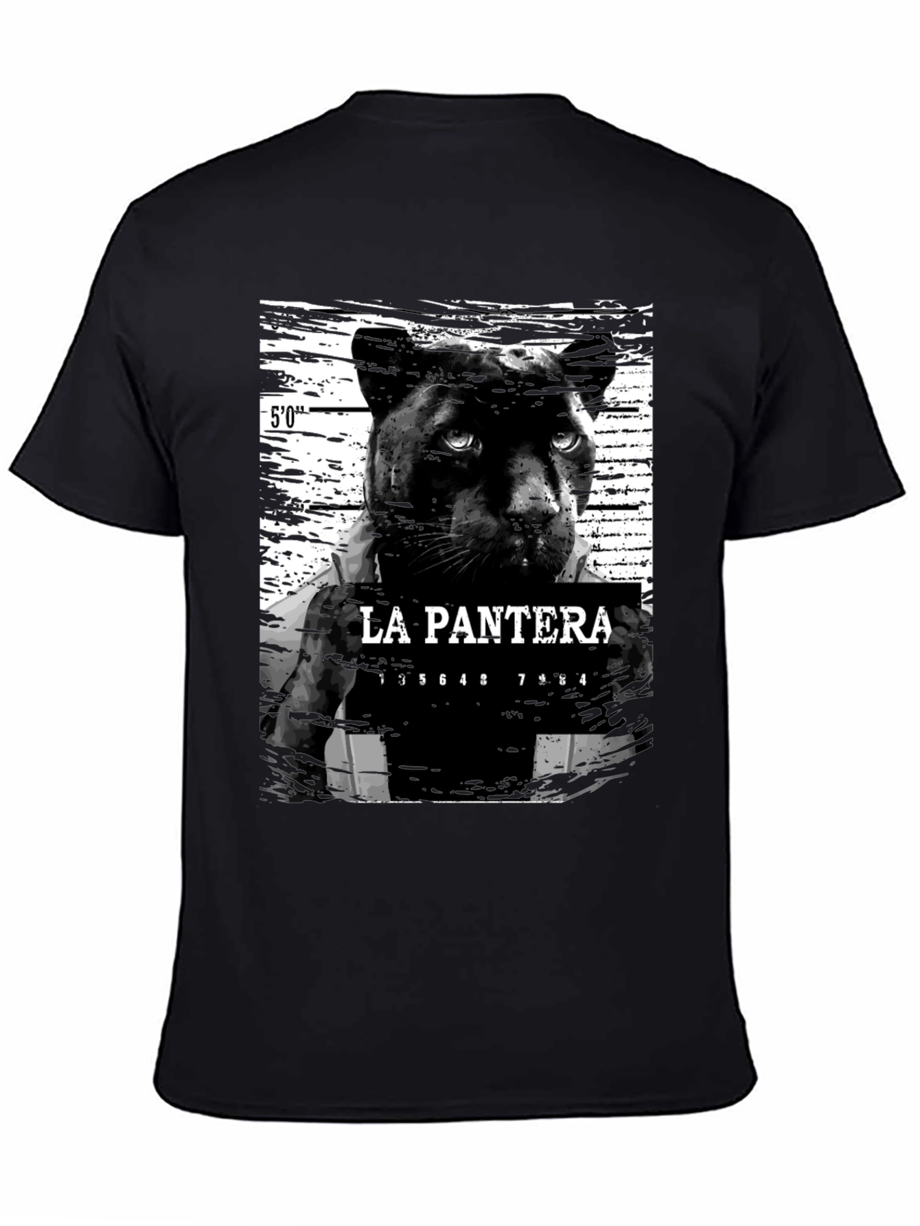 La Pantera Mugshot Graphic Tee - Black