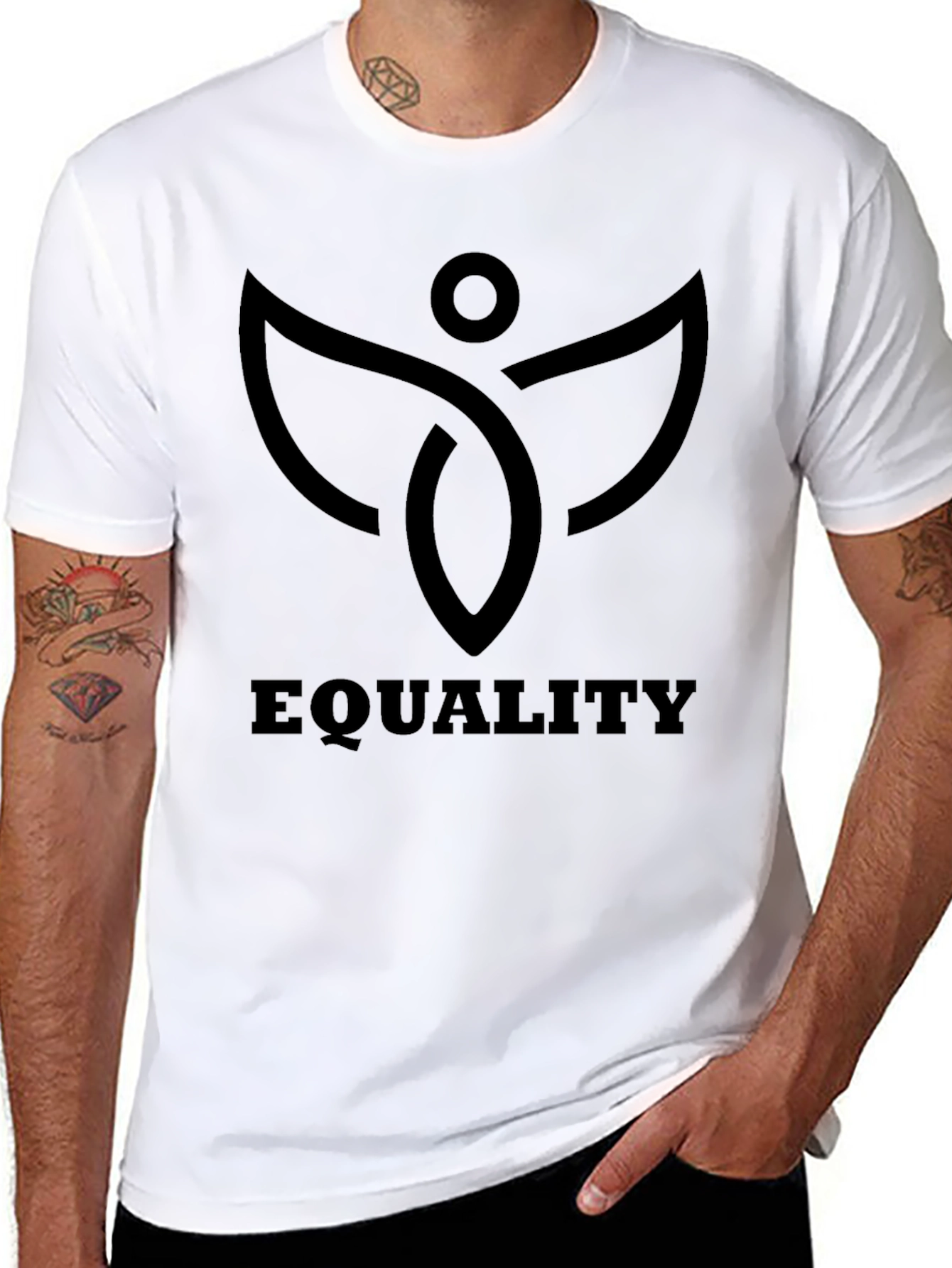 Equality Graphic T-Shirt - Black Crew Neck Tee