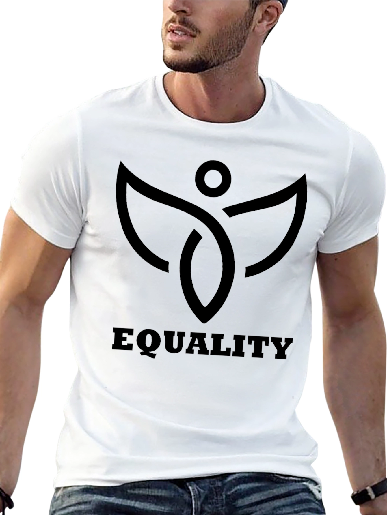 Equality Graphic T-Shirt - Black Crew Neck Tee