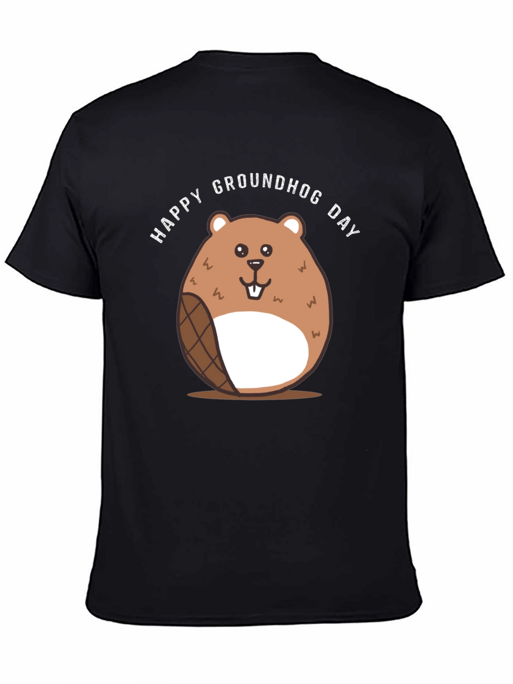 Happy Groundhog Day T-Shirt - Cute Cartoon Design