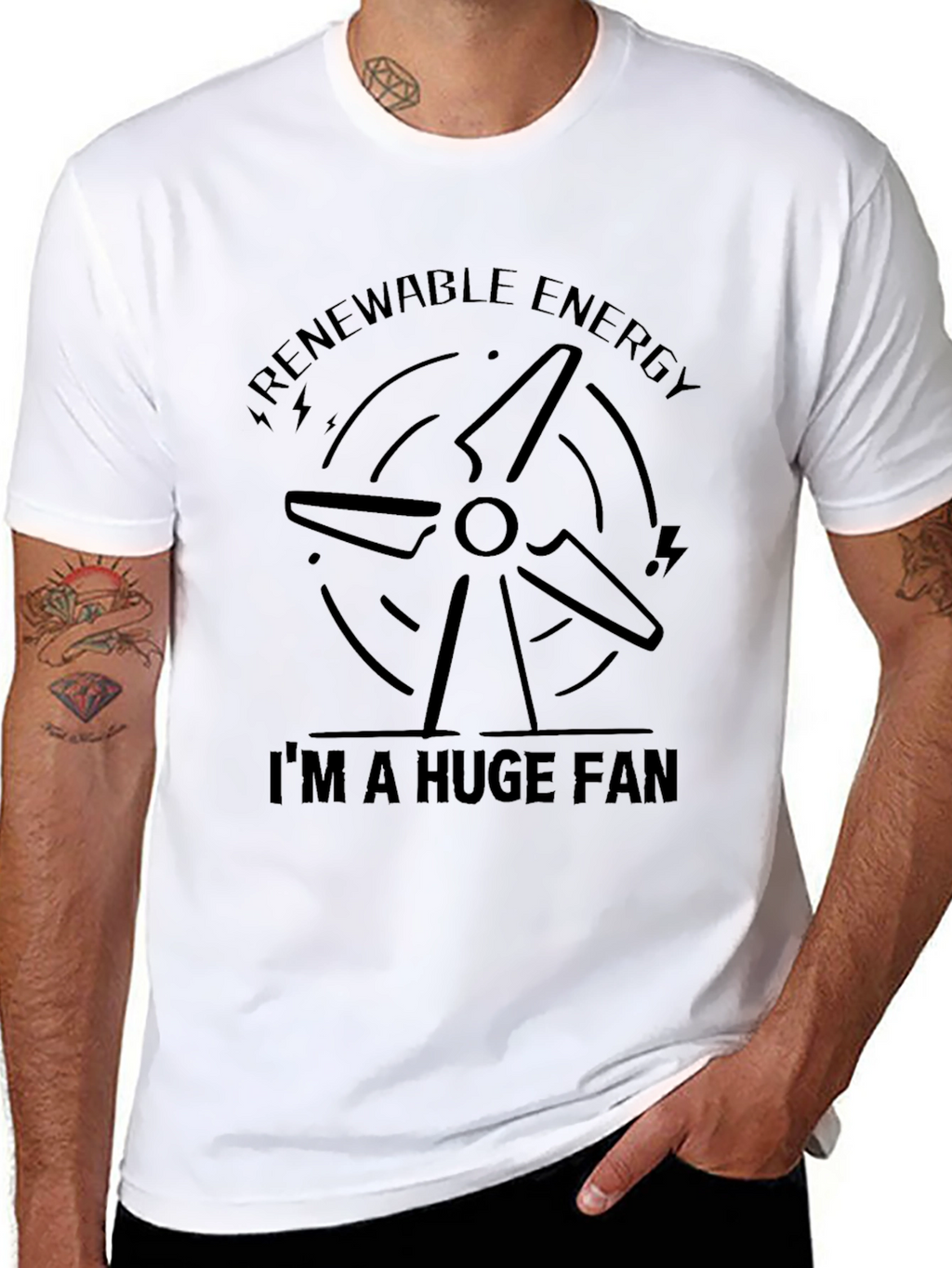 Renewable Energy Fan T-Shirt - Eco-Friendly Style