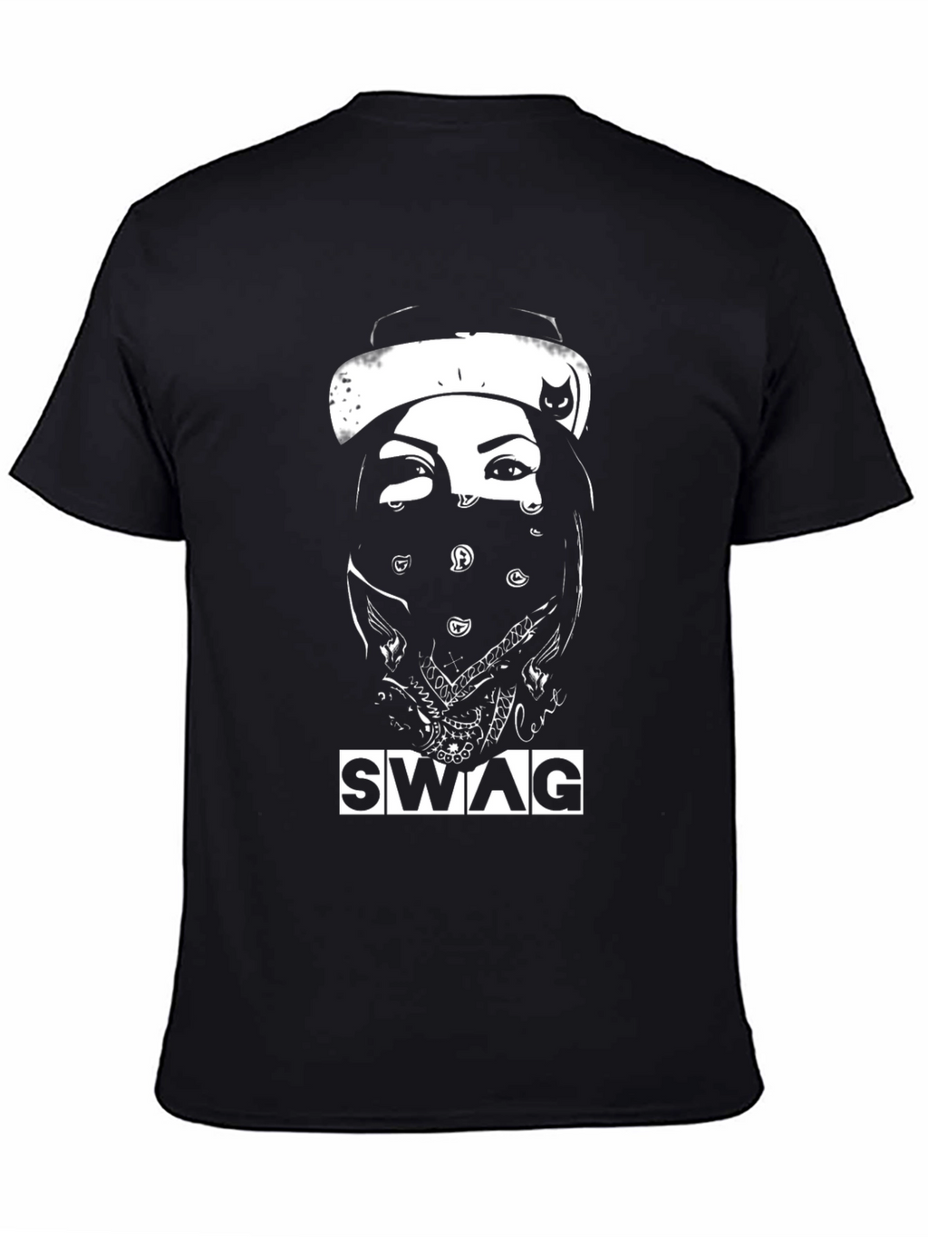 Swag Graphic Tee Black Crew Neck T-Shirt