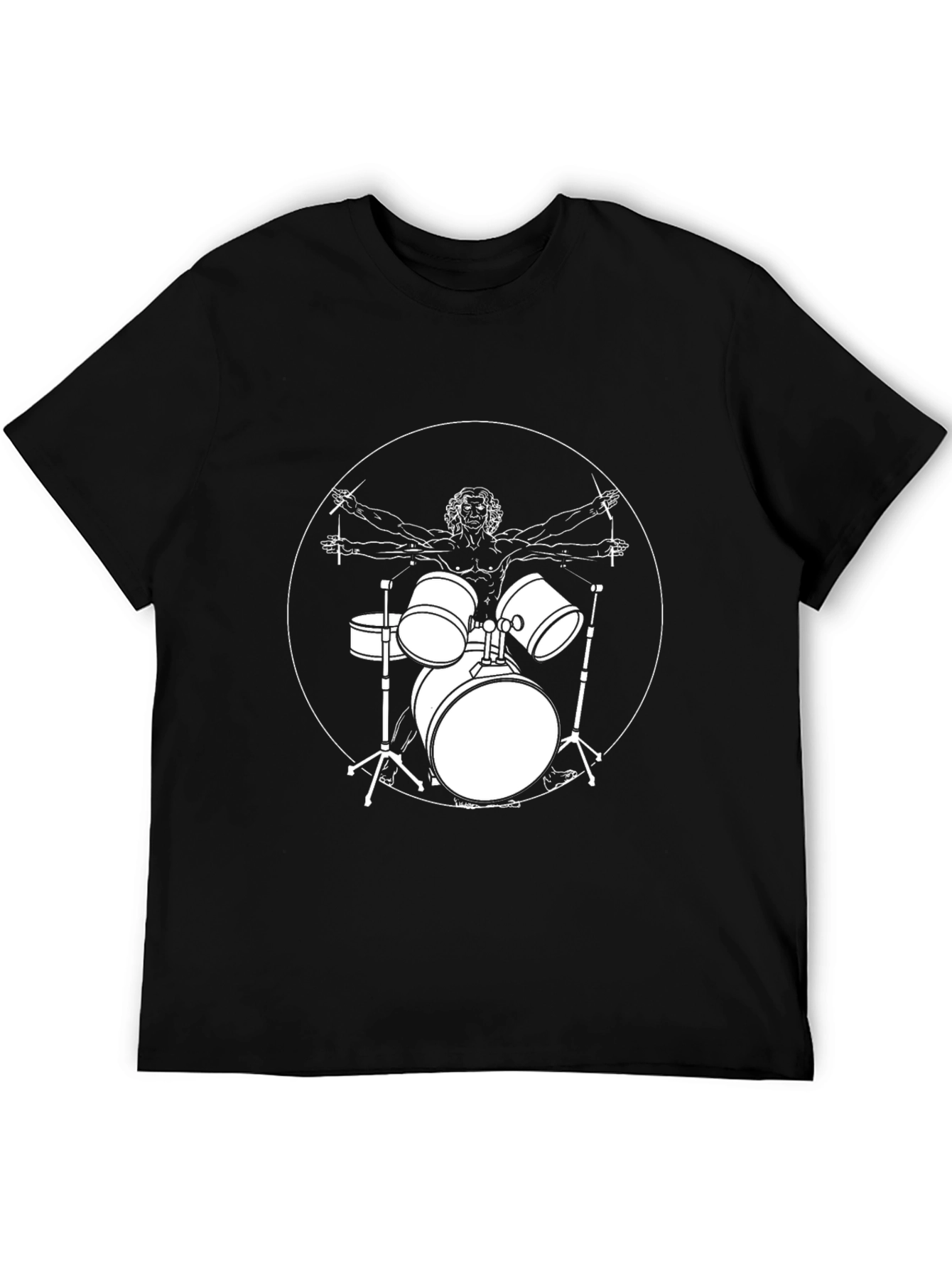 Vitruvian Drummer Graphic T-Shirt