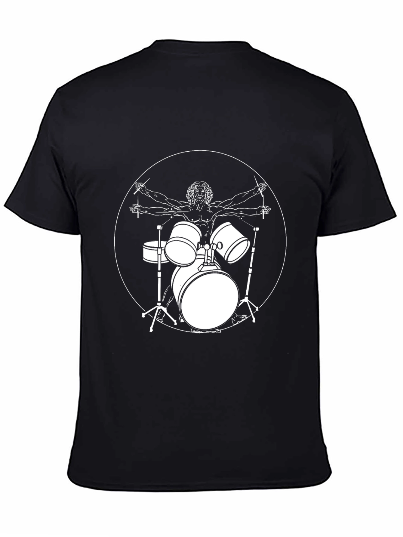 Vitruvian Drummer Graphic T-Shirt