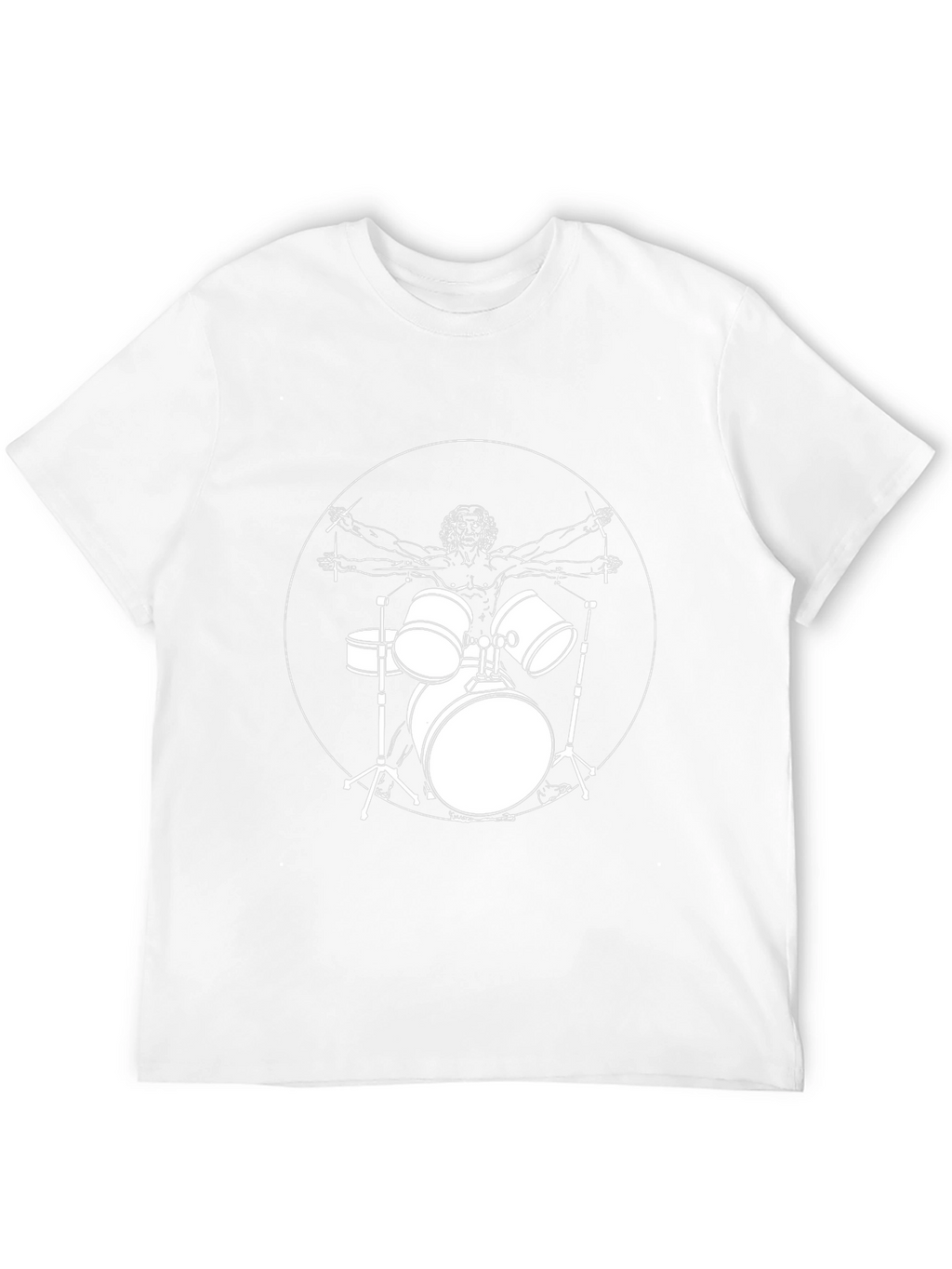 Vitruvian Drummer Graphic T-Shirt
