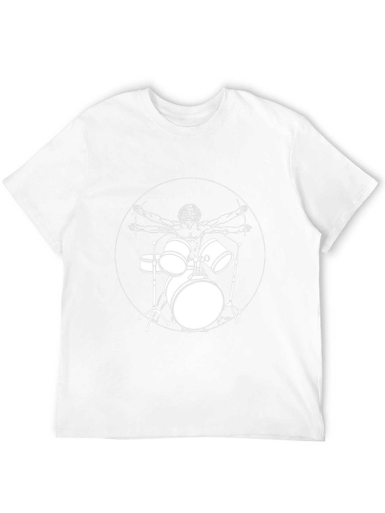 Vitruvian Drummer Graphic T-Shirt