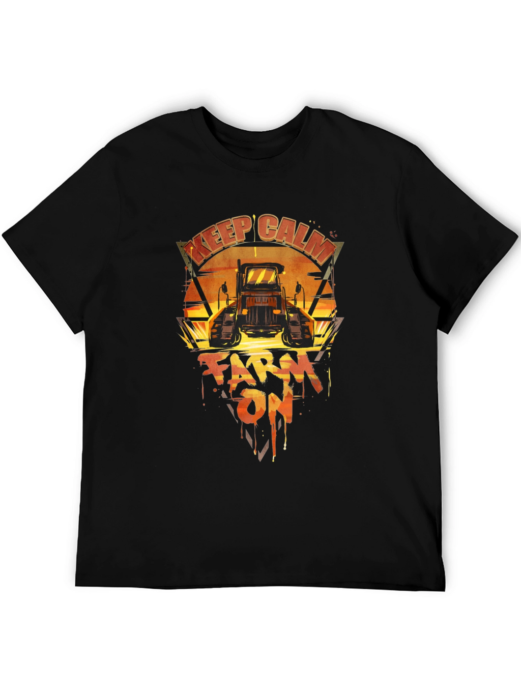 Keep Calm Farm On Tractor T-Shirt