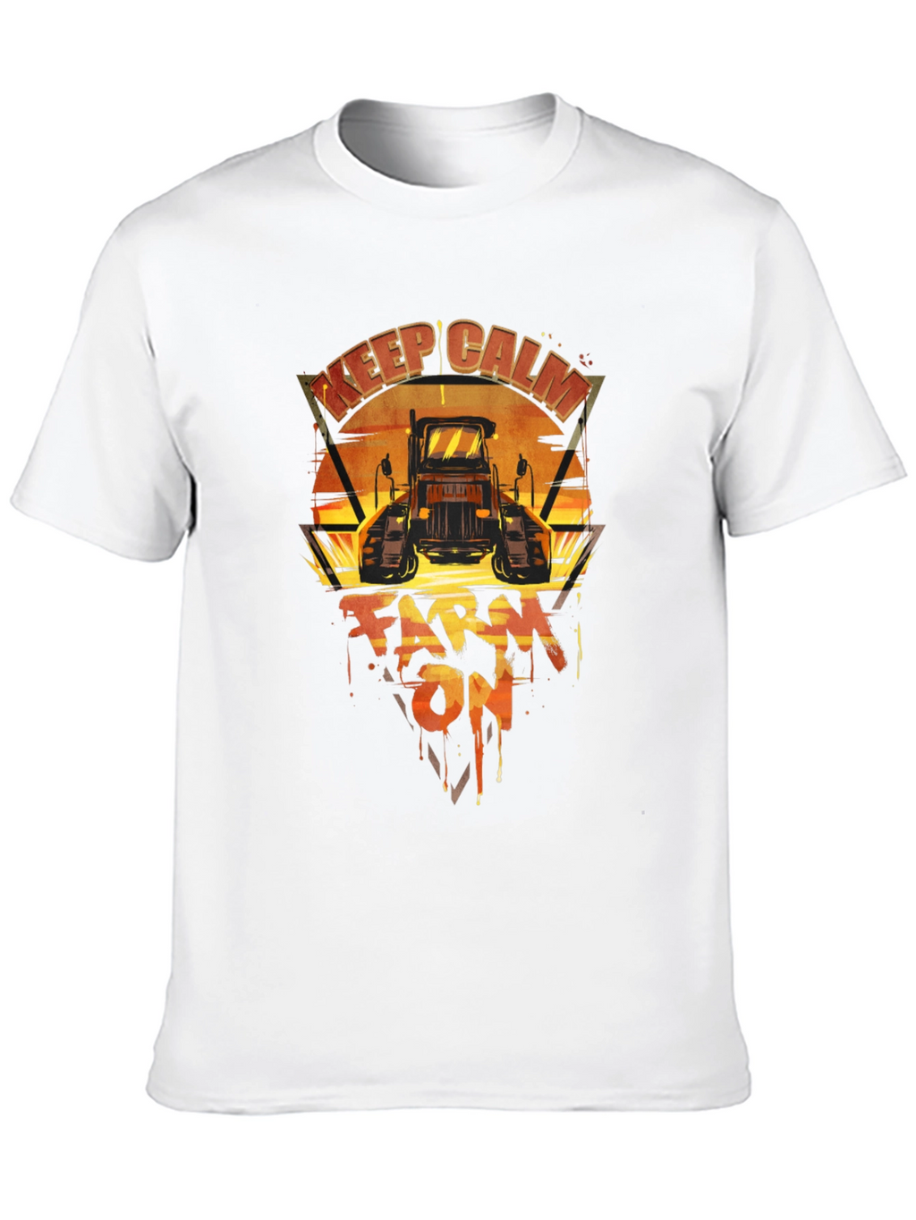 Keep Calm Farm On Tractor T-Shirt