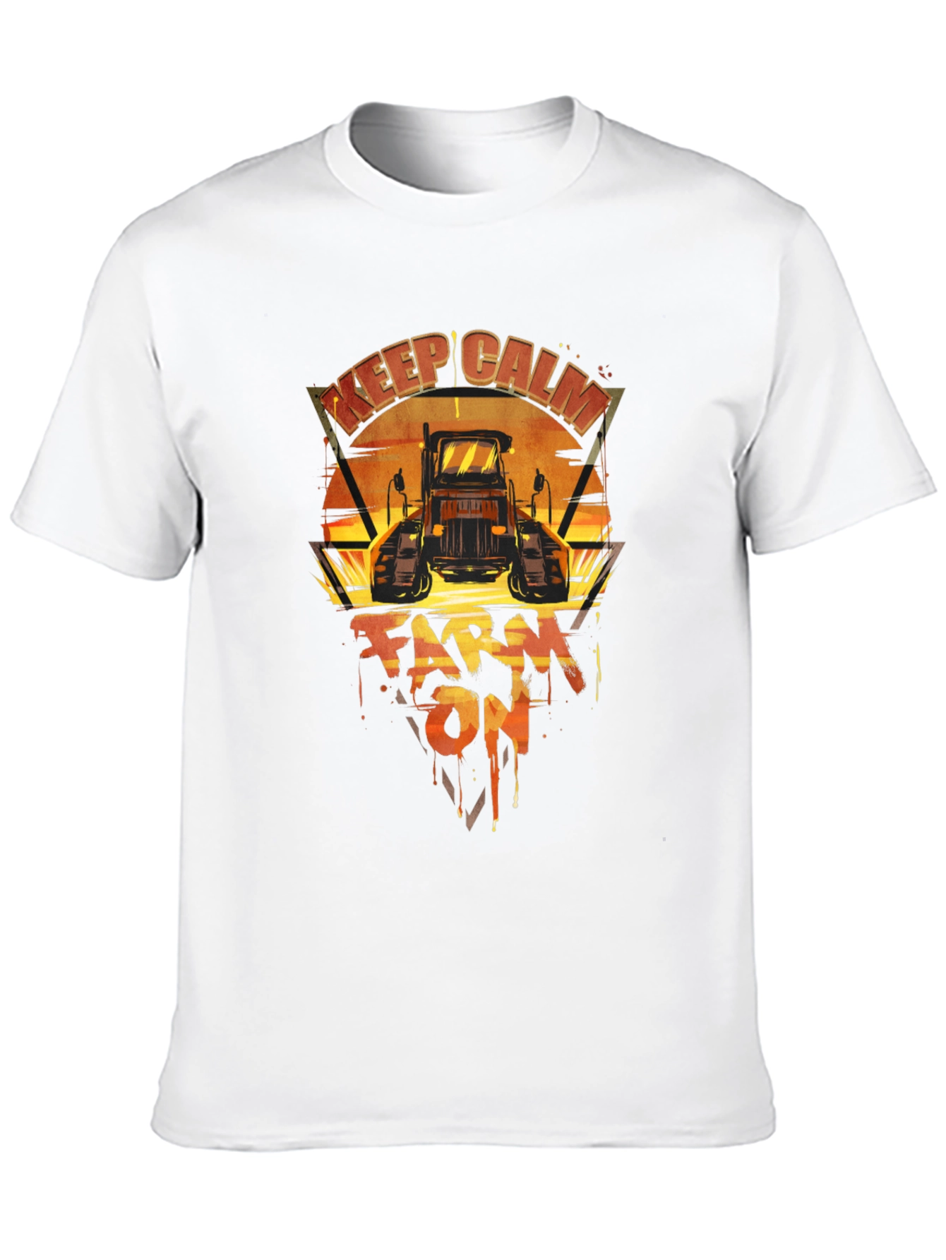 Keep Calm Farm On Tractor T-Shirt