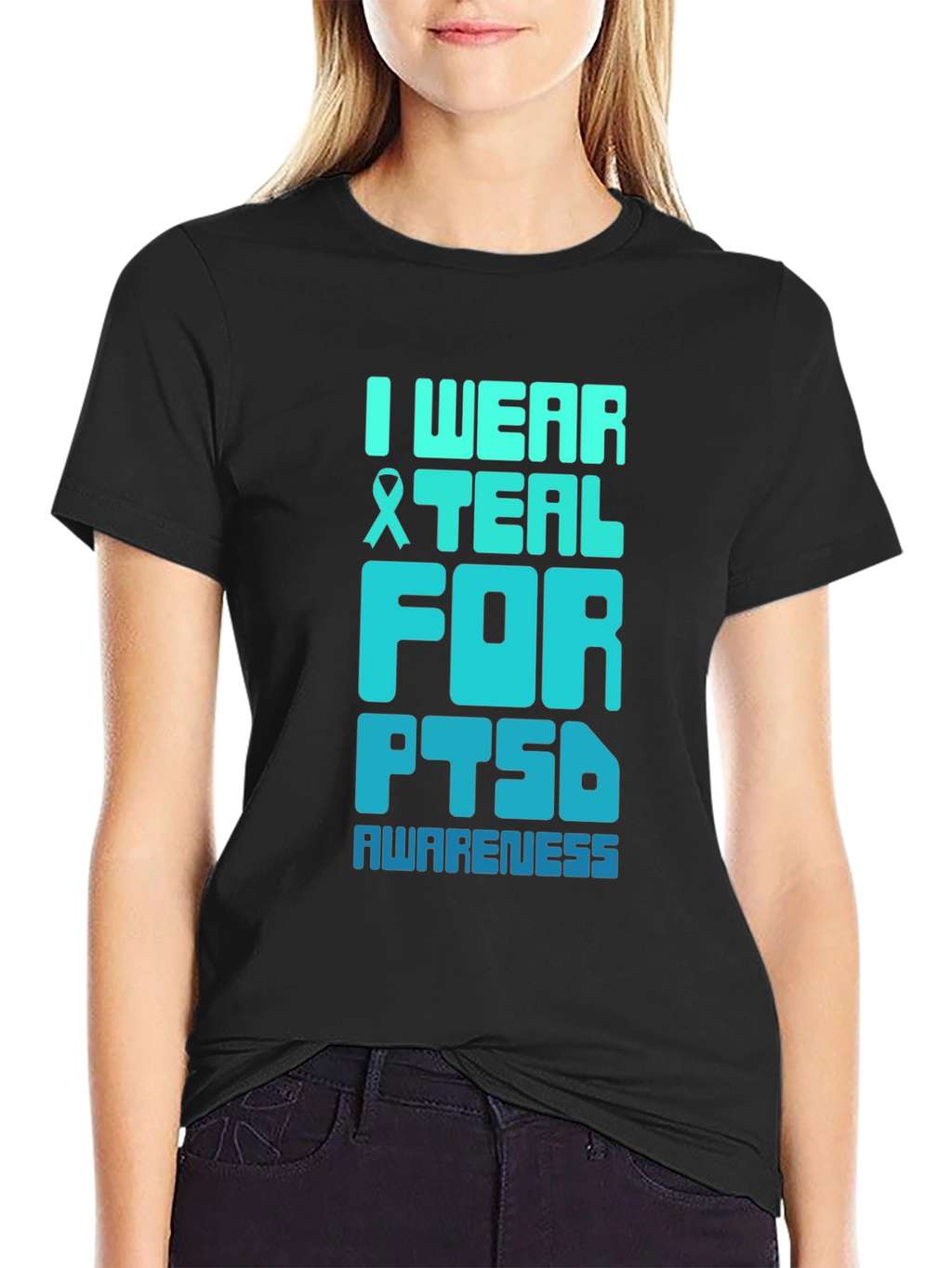 Teal PTSD Awareness Graphic T-Shirt