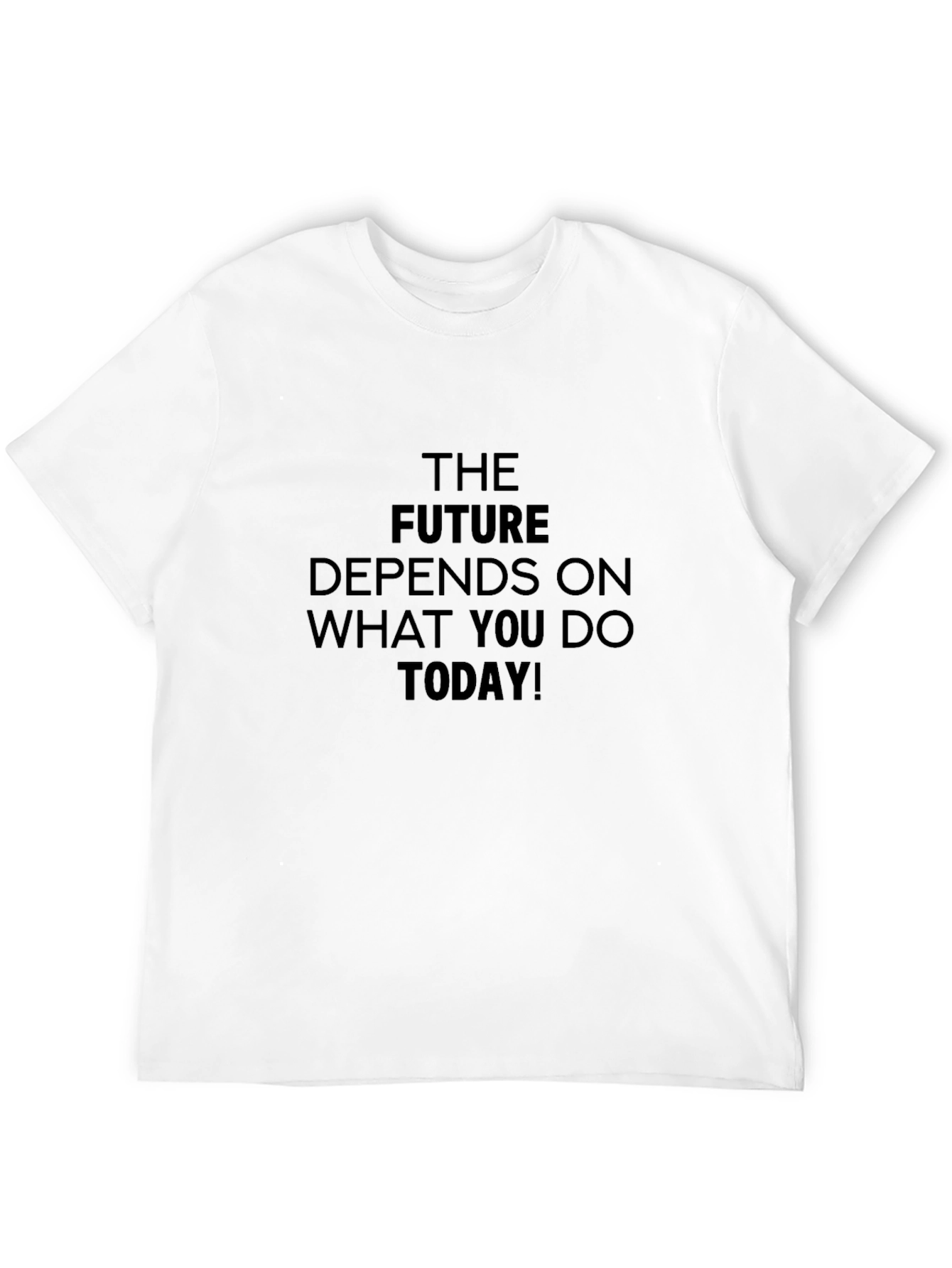 Motivational Black T-Shirt - The Future Depends On Today