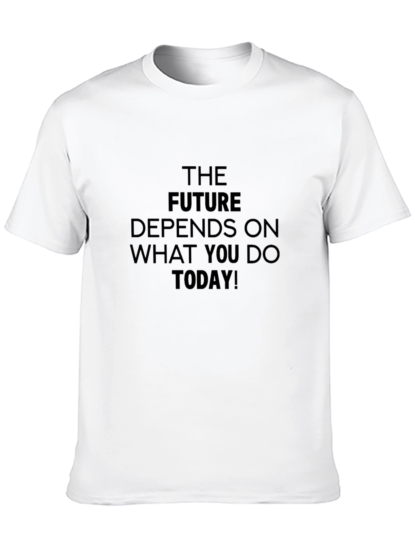Motivational Black T-Shirt - The Future Depends On Today