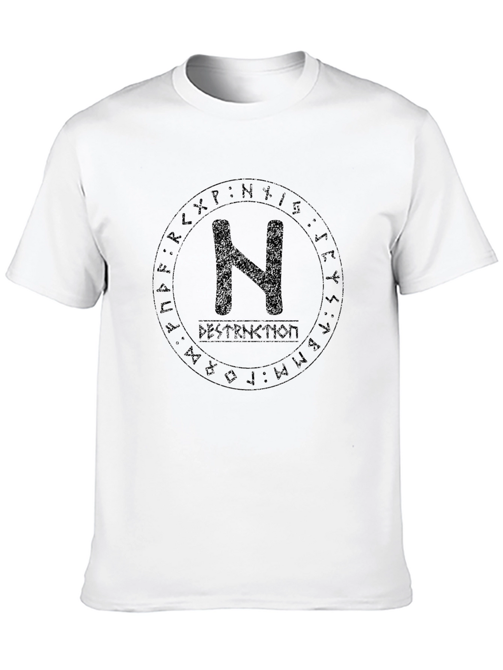 Runic Circle N T-Shirt - Destruction Graphic Tee