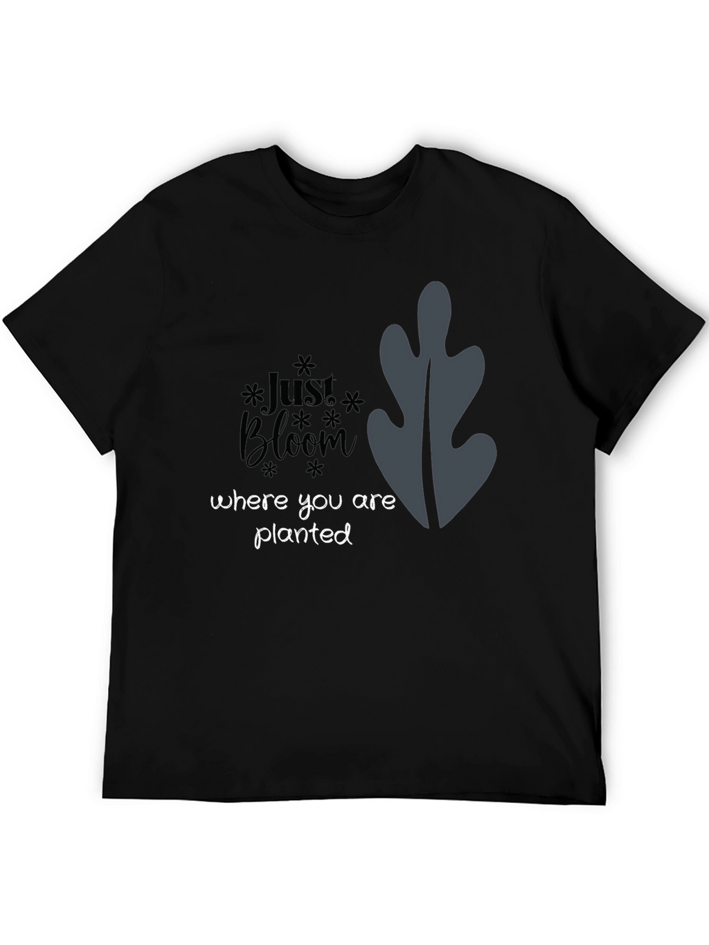 Just Bloom Black Graphic Tee