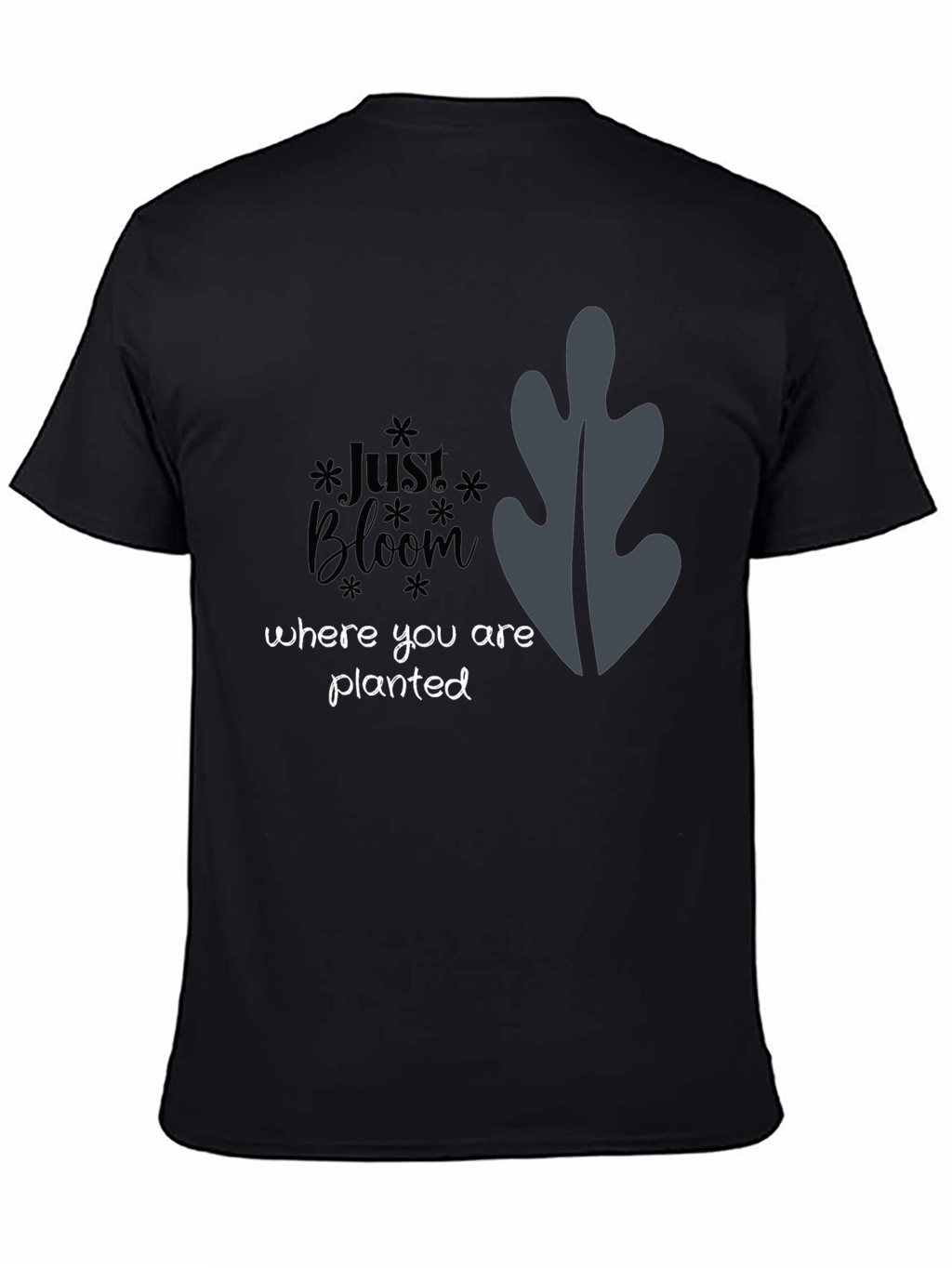 Just Bloom Black Graphic Tee