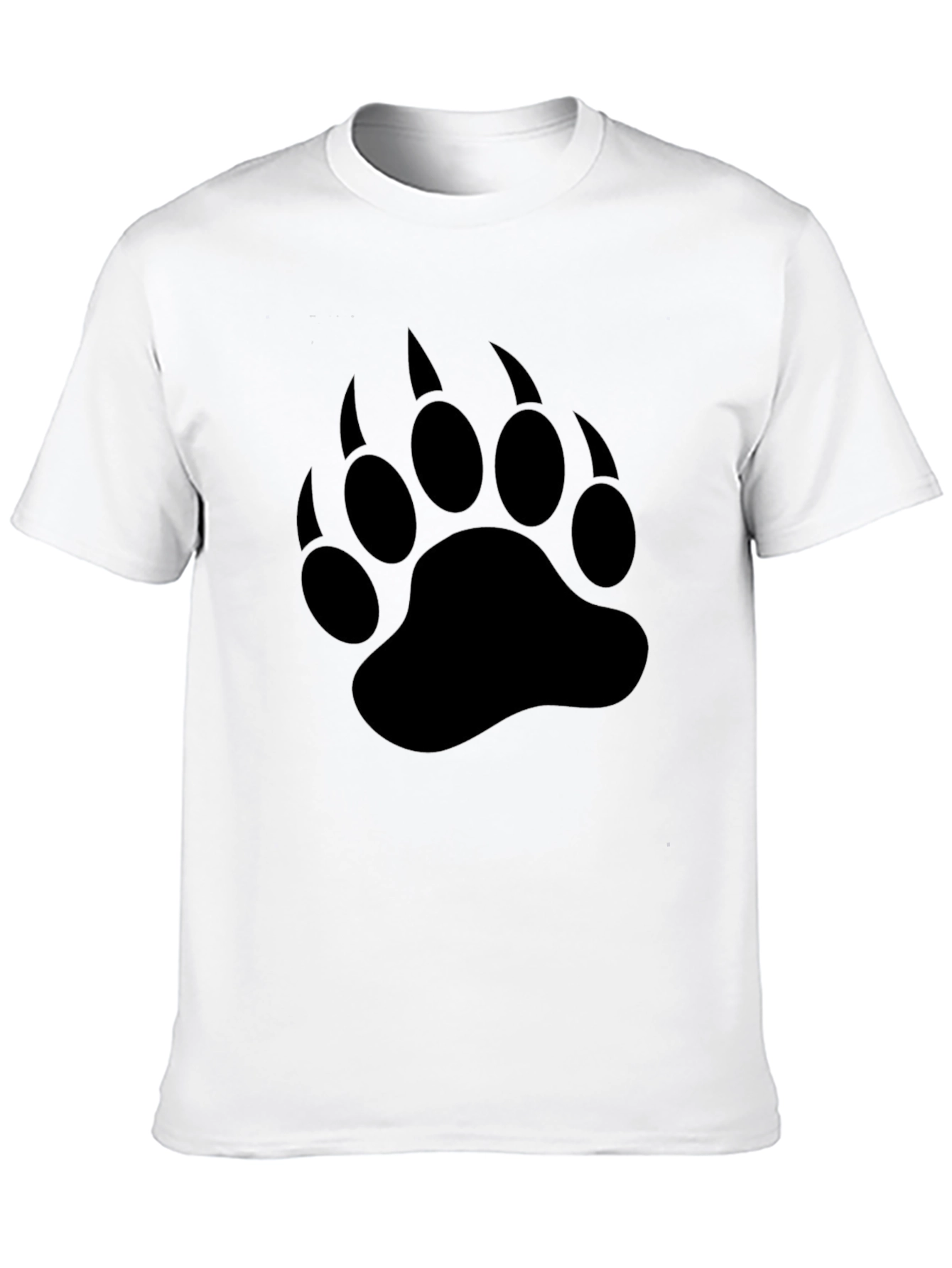Black Bear Paw Print T-Shirt - Wildlife Graphic Tee