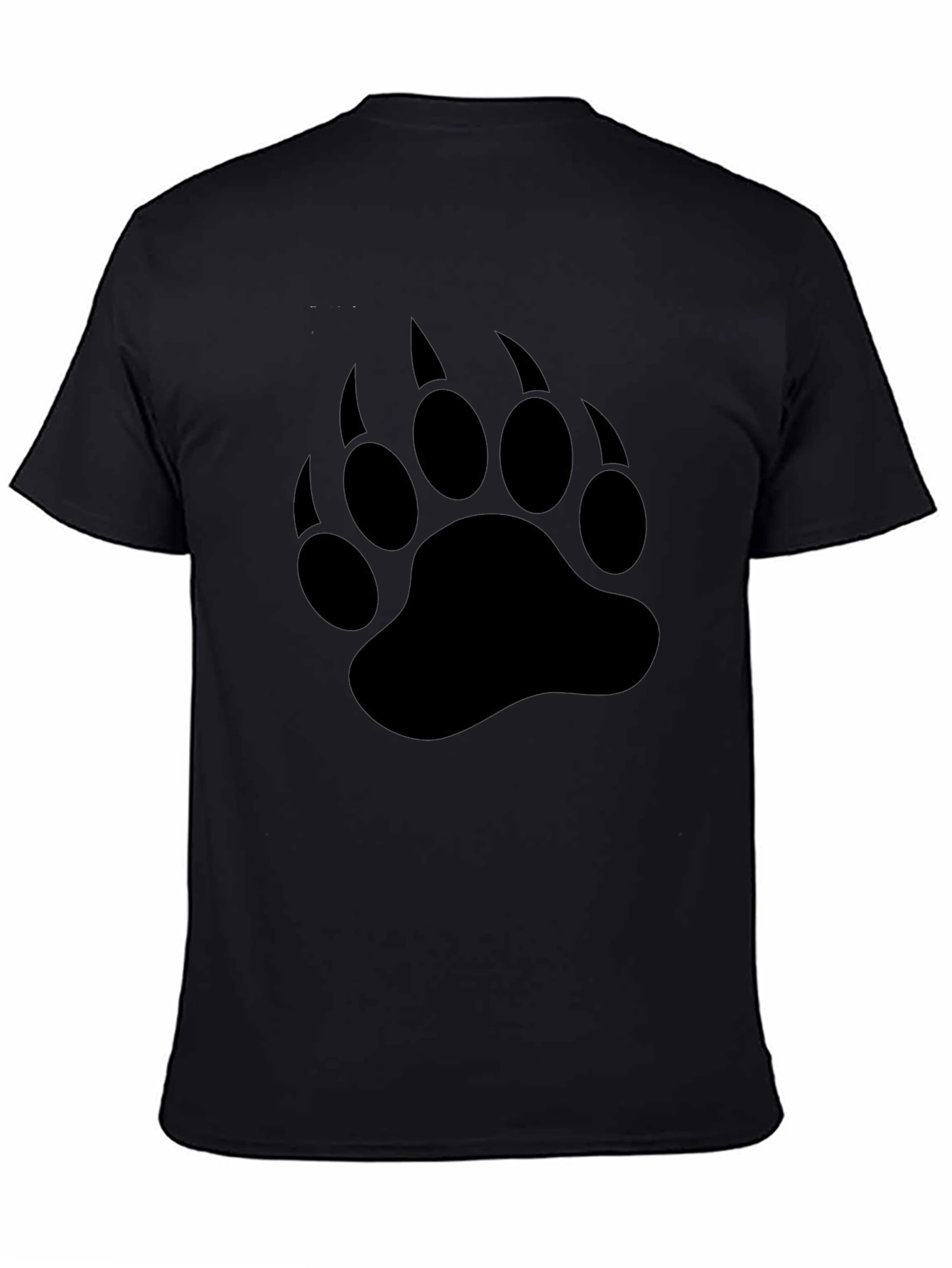 Black Bear Paw Print T-Shirt - Wildlife Graphic Tee