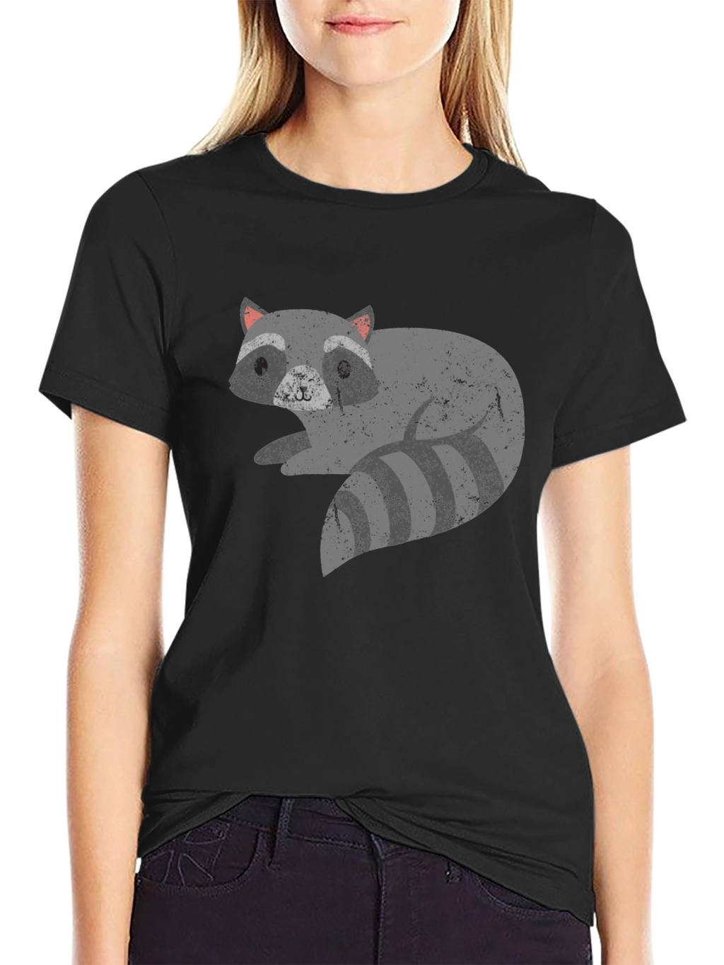 Cool Raccoon Graphic Tee - Unisex Black T-Shirt