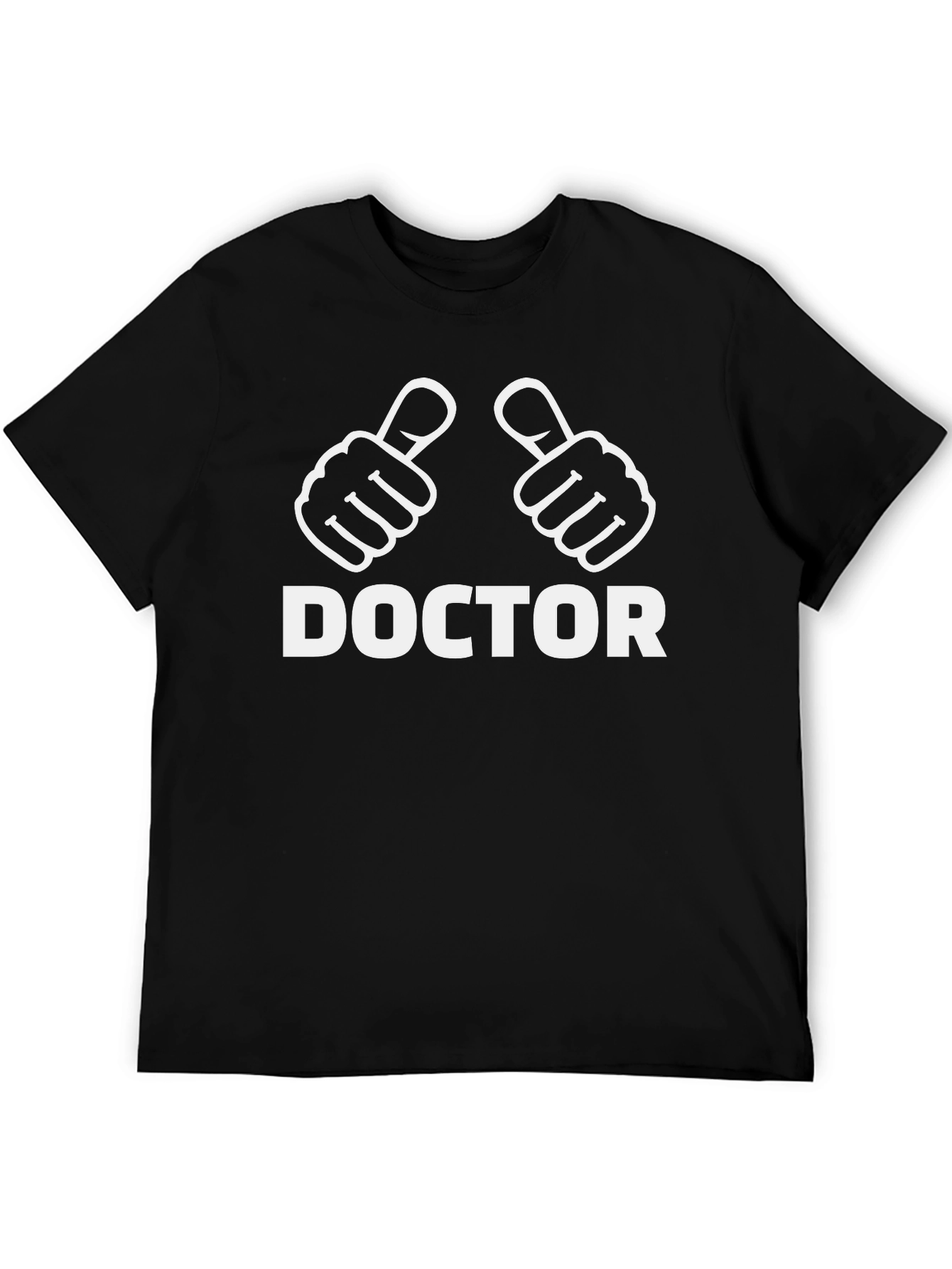 Doctor Thumbs Up Graphic T-Shirt - Black