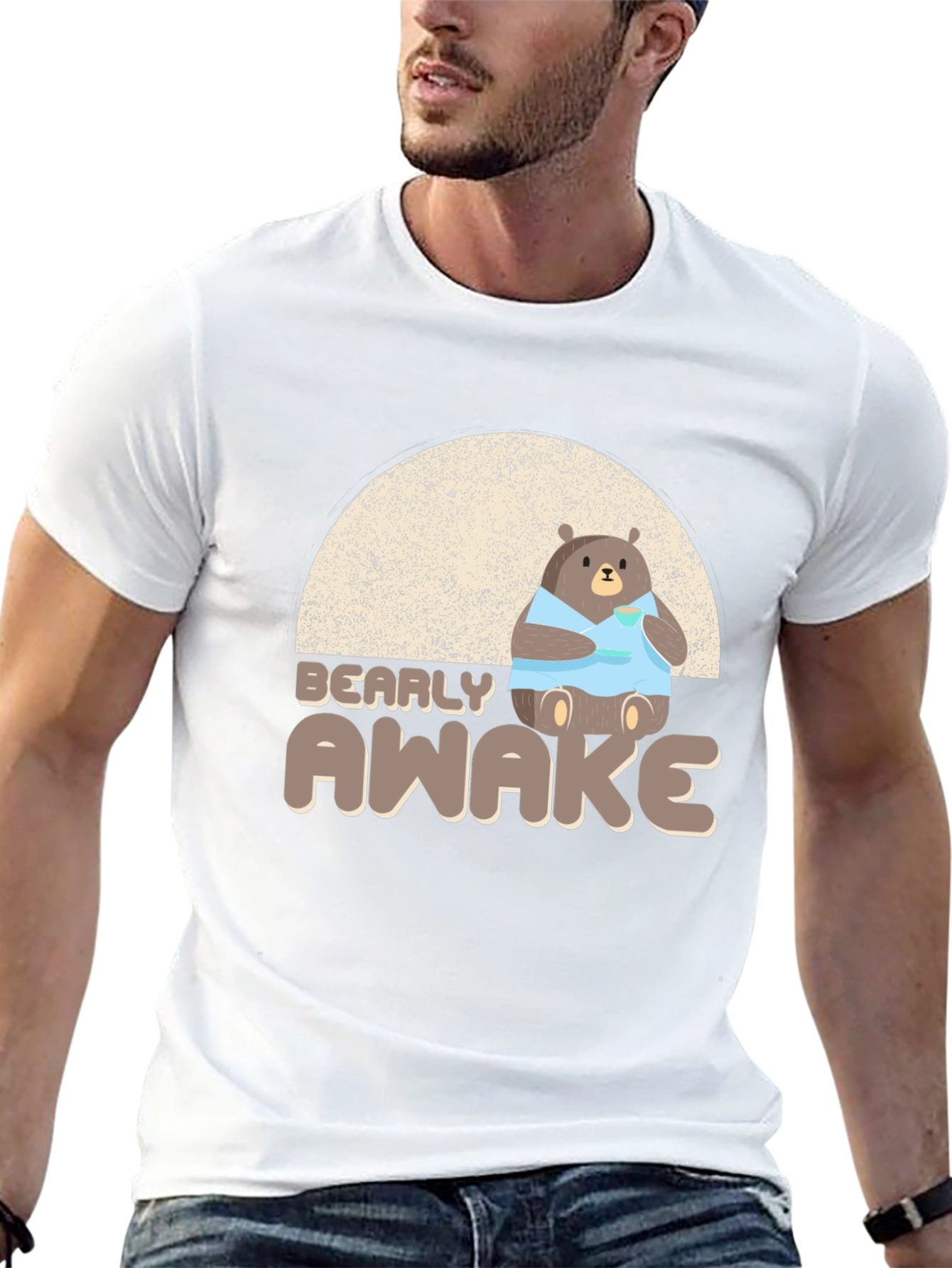 Bearly Awake Graphic T-Shirt - Cozy & Cute!