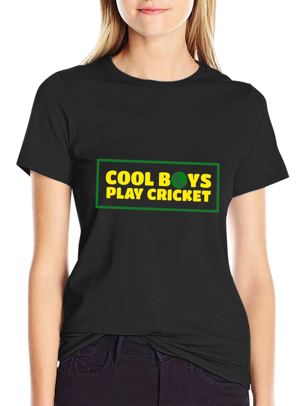 Cool Boys Play Cricket Graphic T-Shirt