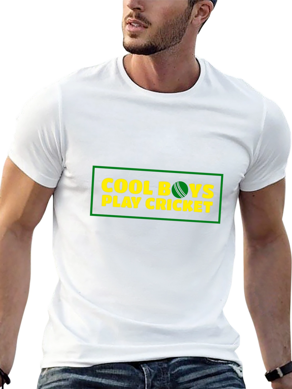 Cool Boys Play Cricket Graphic T-Shirt