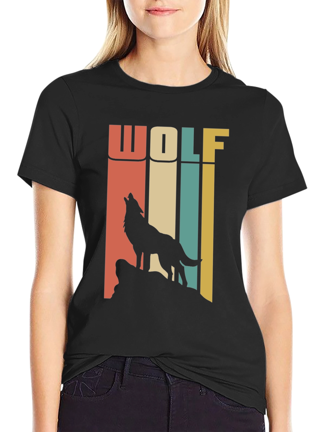 Retro Wolf T-Shirt - Vintage Style Graphic Tee