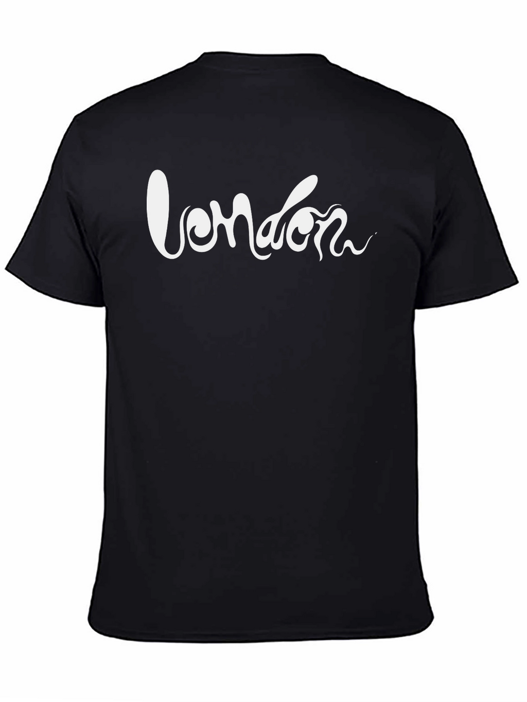 London Script Graphic T-Shirt - Casual Black Tee