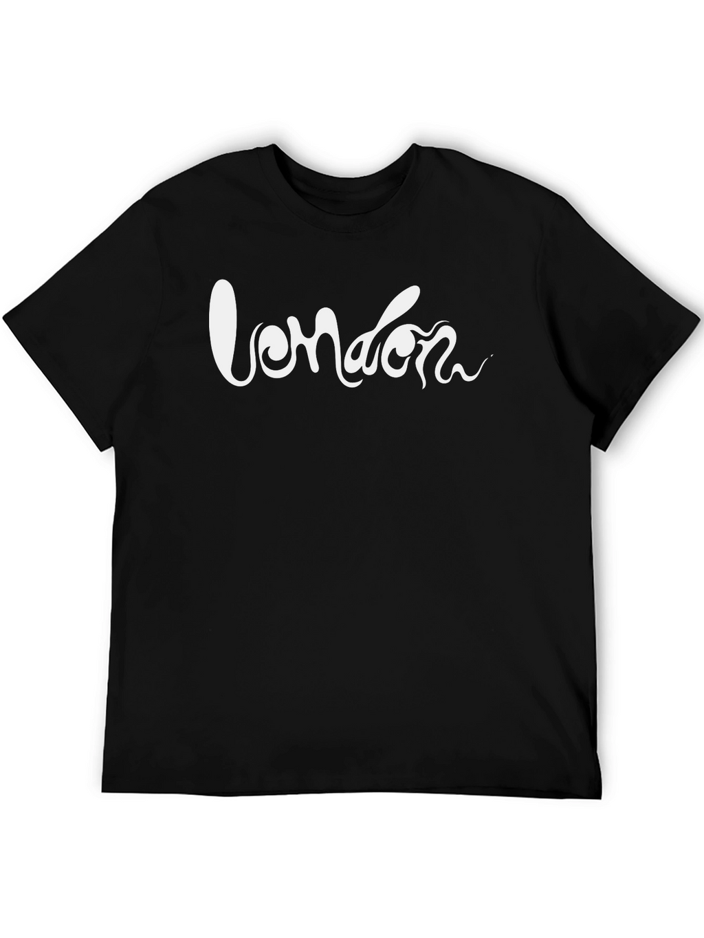 London Script Graphic T-Shirt - Casual Black Tee