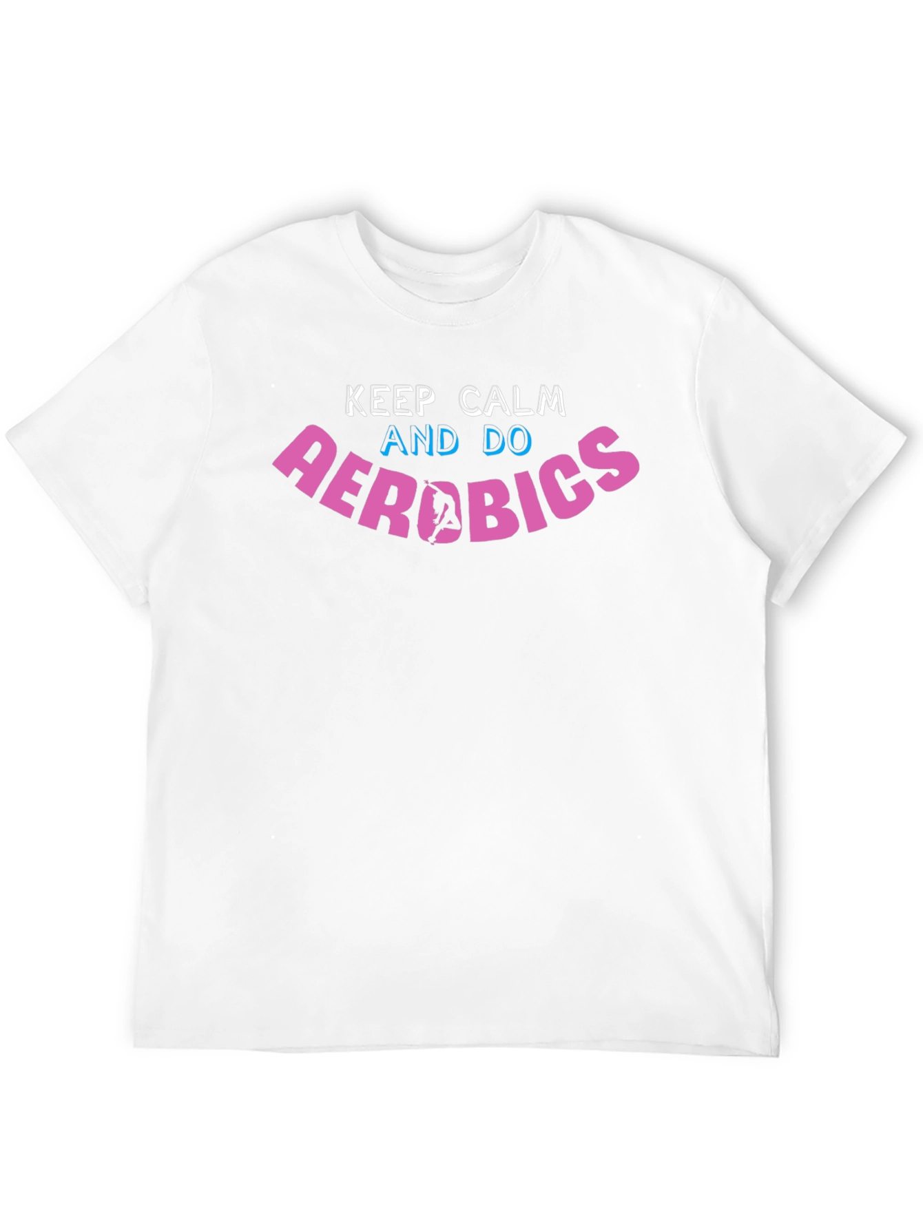 Keep Calm and Do Aerobics Graphic Black T-Shirt