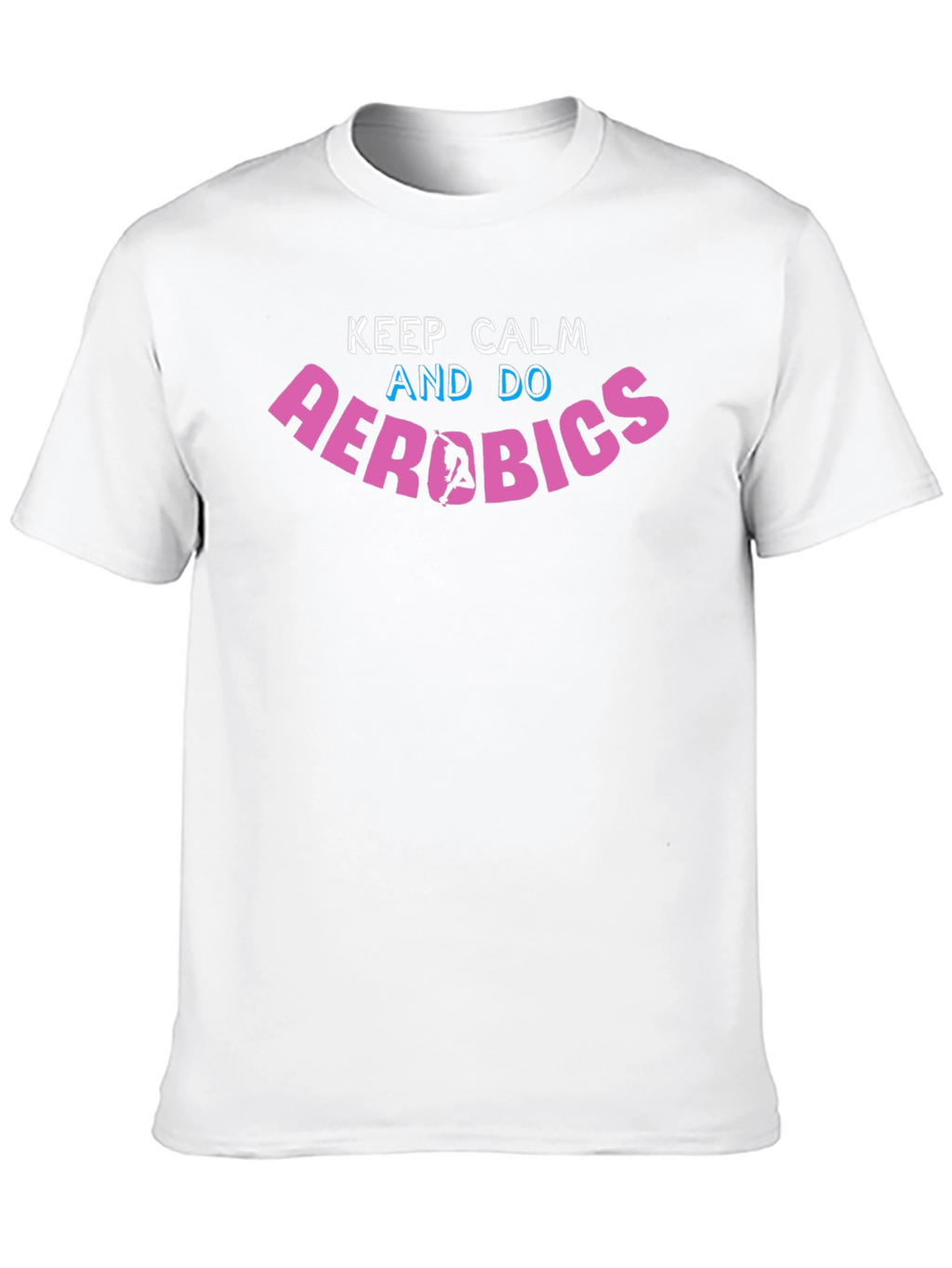 Keep Calm and Do Aerobics Graphic Black T-Shirt