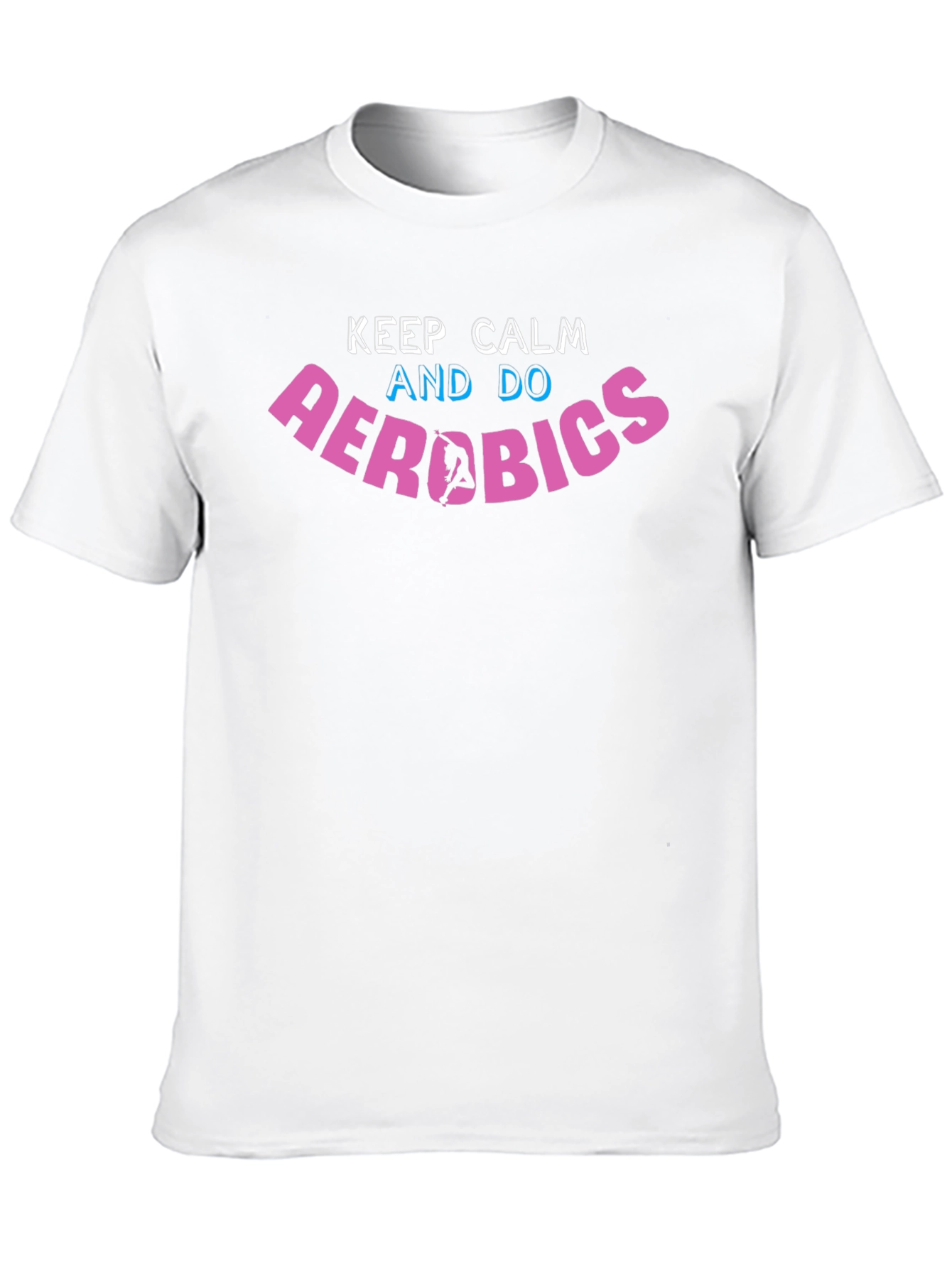 Keep Calm and Do Aerobics Graphic Black T-Shirt