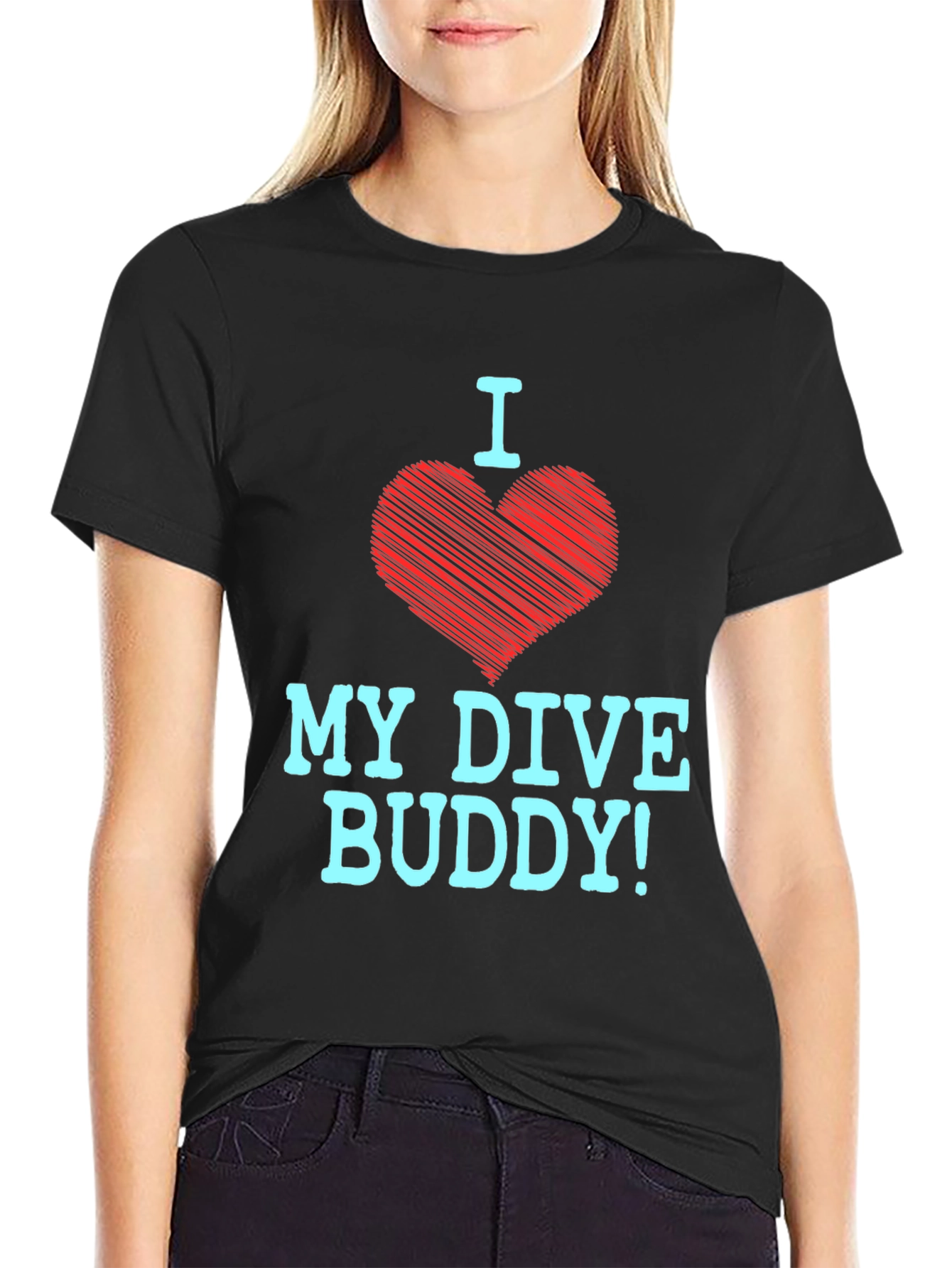 I Heart My Dive Buddy T-Shirt - Scuba Diving Gift