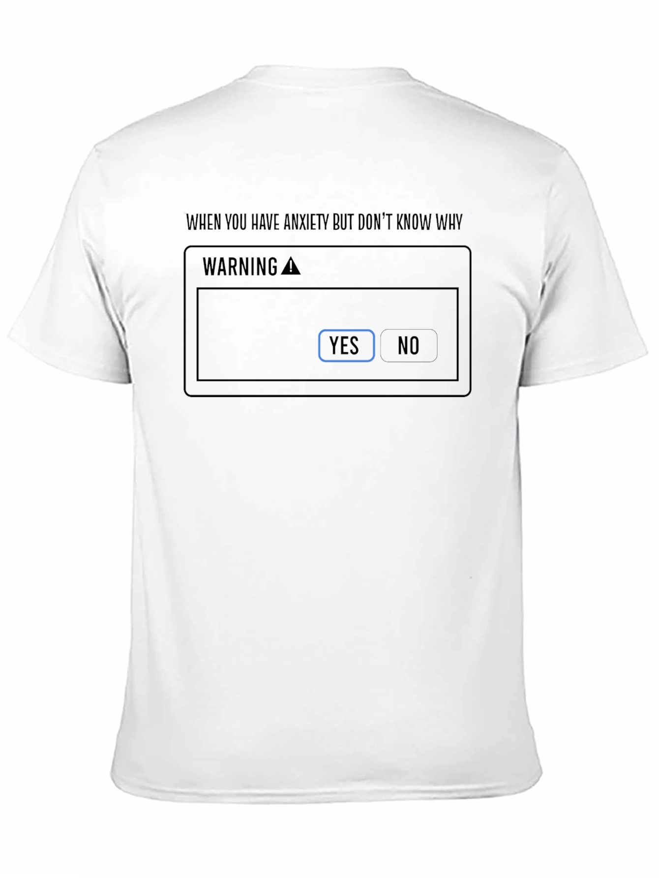 Anxiety Meme Black T-Shirt - Humorous Graphic Tee