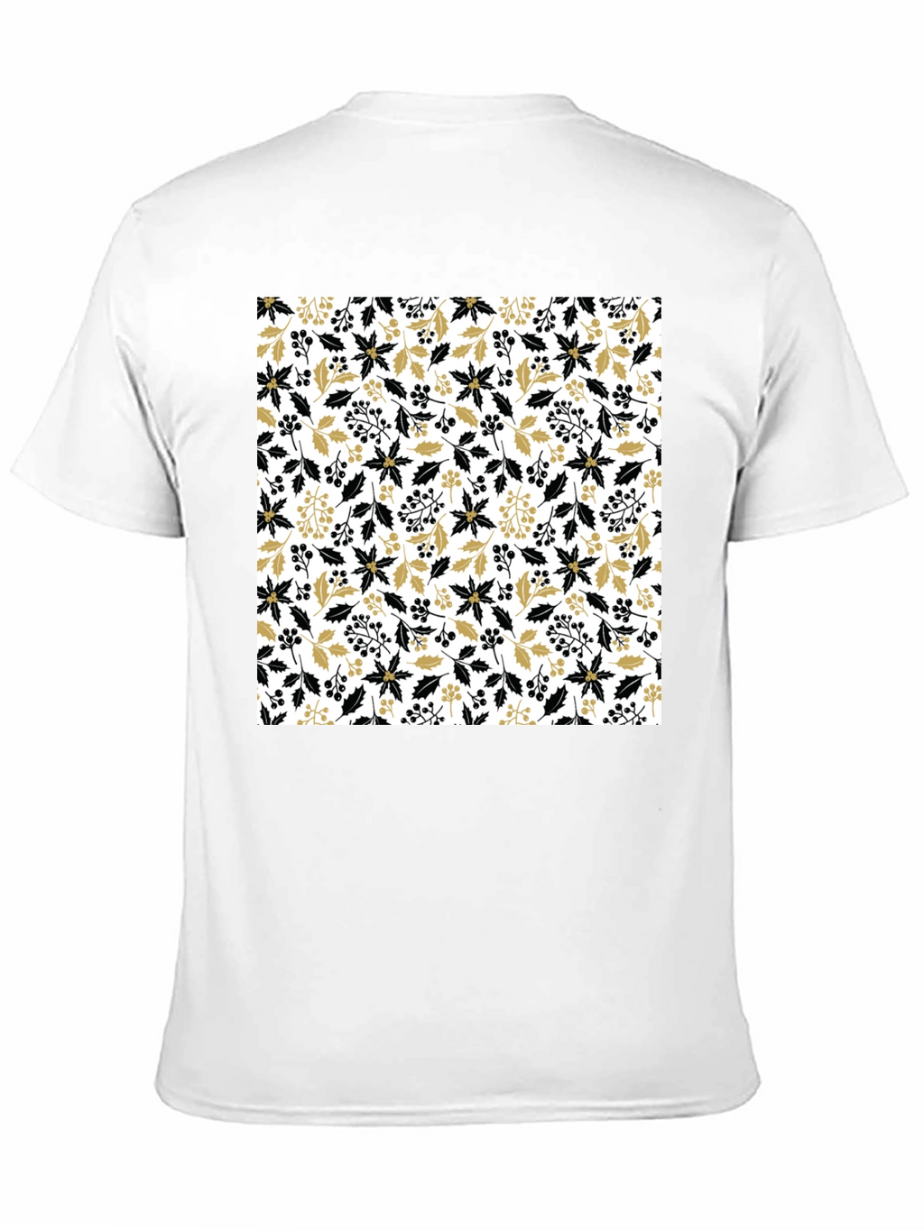Floral Pattern Crew Neck Tee