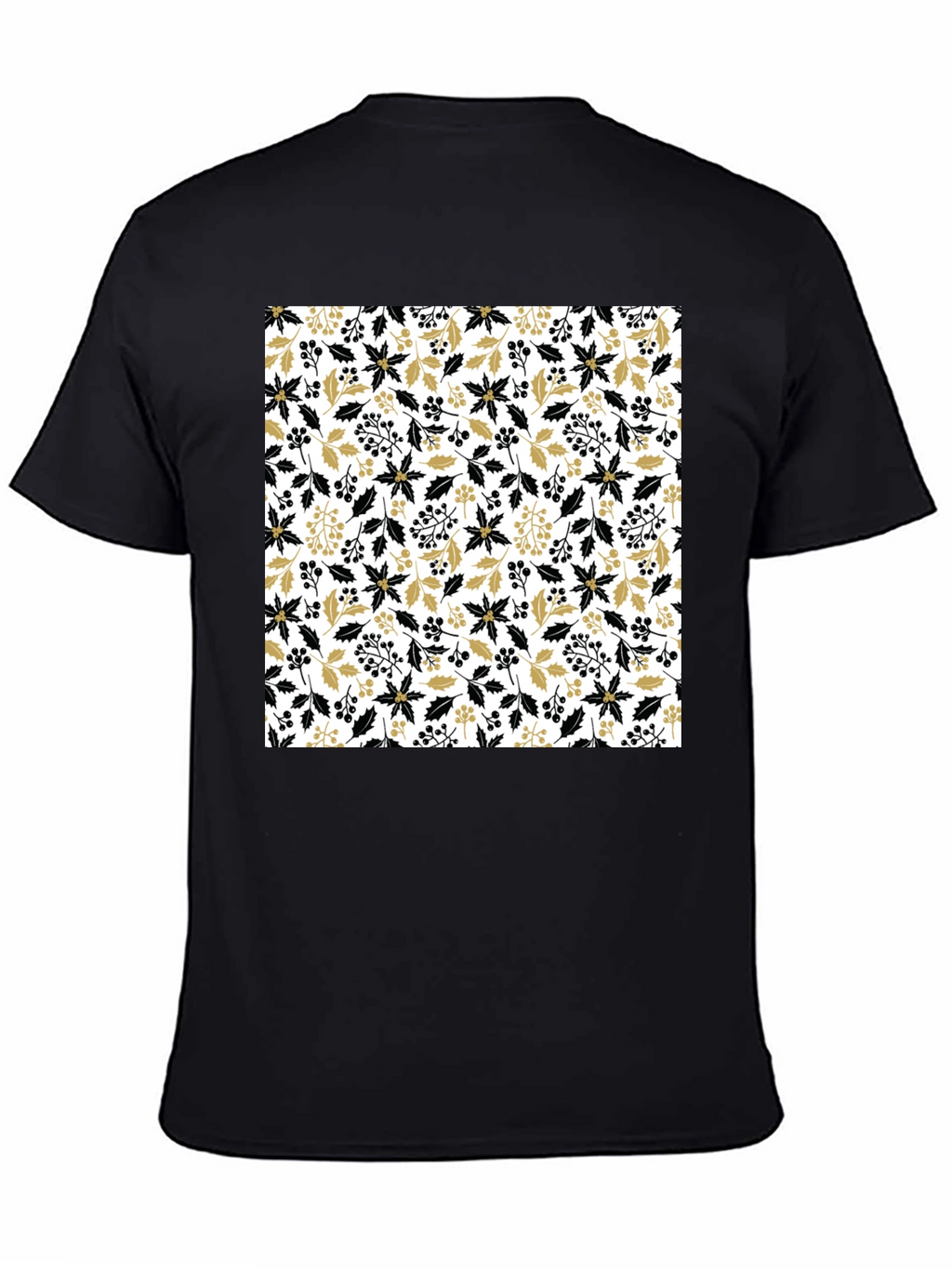 Floral Pattern Crew Neck Tee
