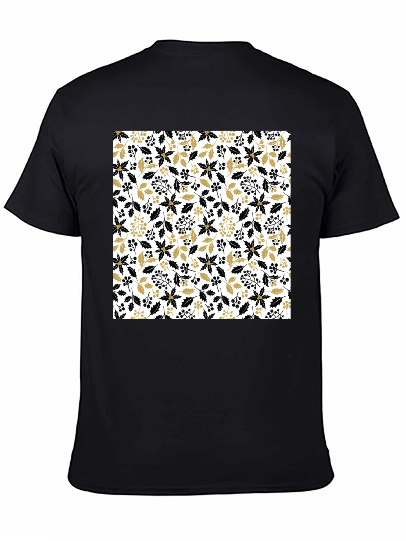 Floral Pattern Crew Neck Tee