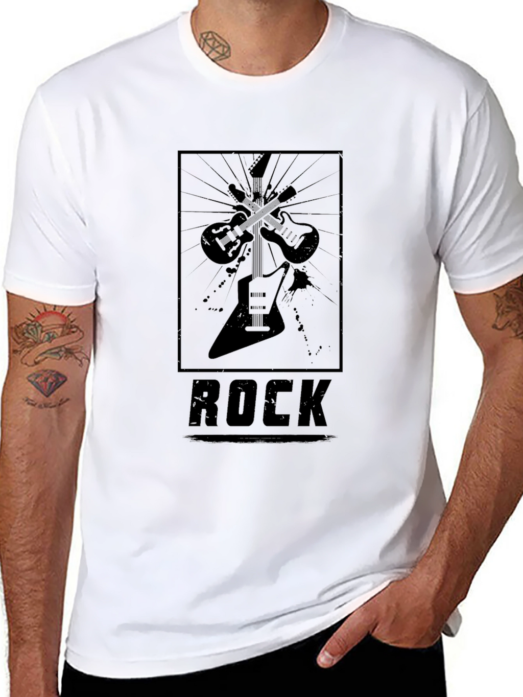 Rock Music Graphic T-Shirt - Black Cotton Tee