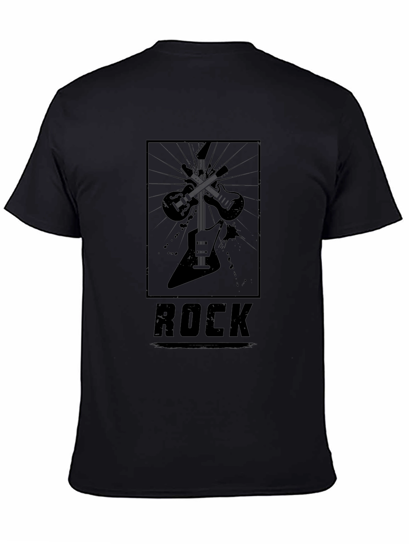 Rock Music Graphic T-Shirt - Black Cotton Tee