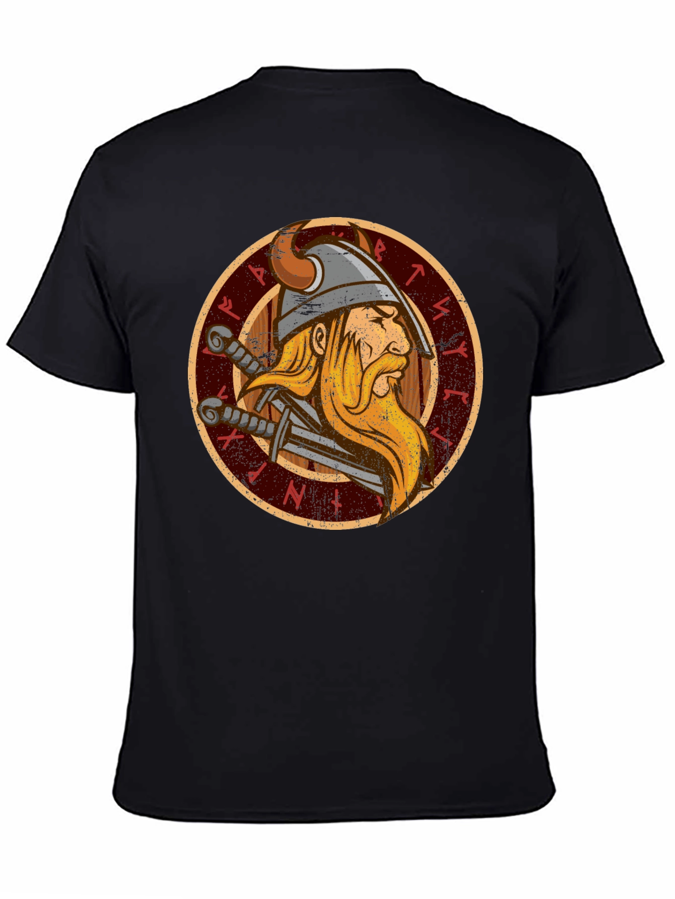 Viking Warrior Graphic Tee - Norse Mythology T-Shirt
