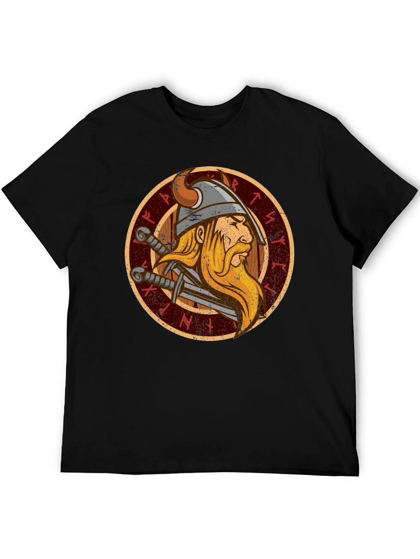 Viking Warrior Graphic Tee - Norse Mythology T-Shirt