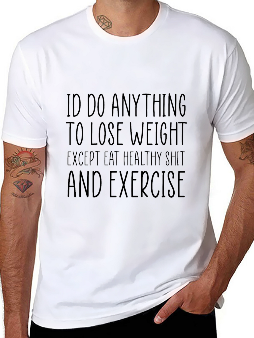 Funny Weight Loss Graphic Tee - Id Do Anything!