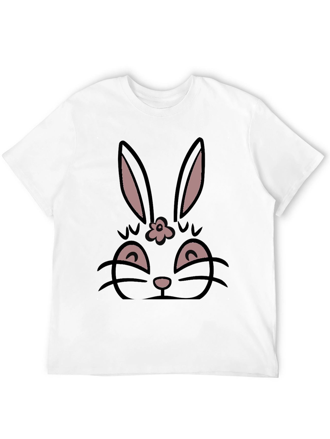 Black Bunny Face T-Shirt