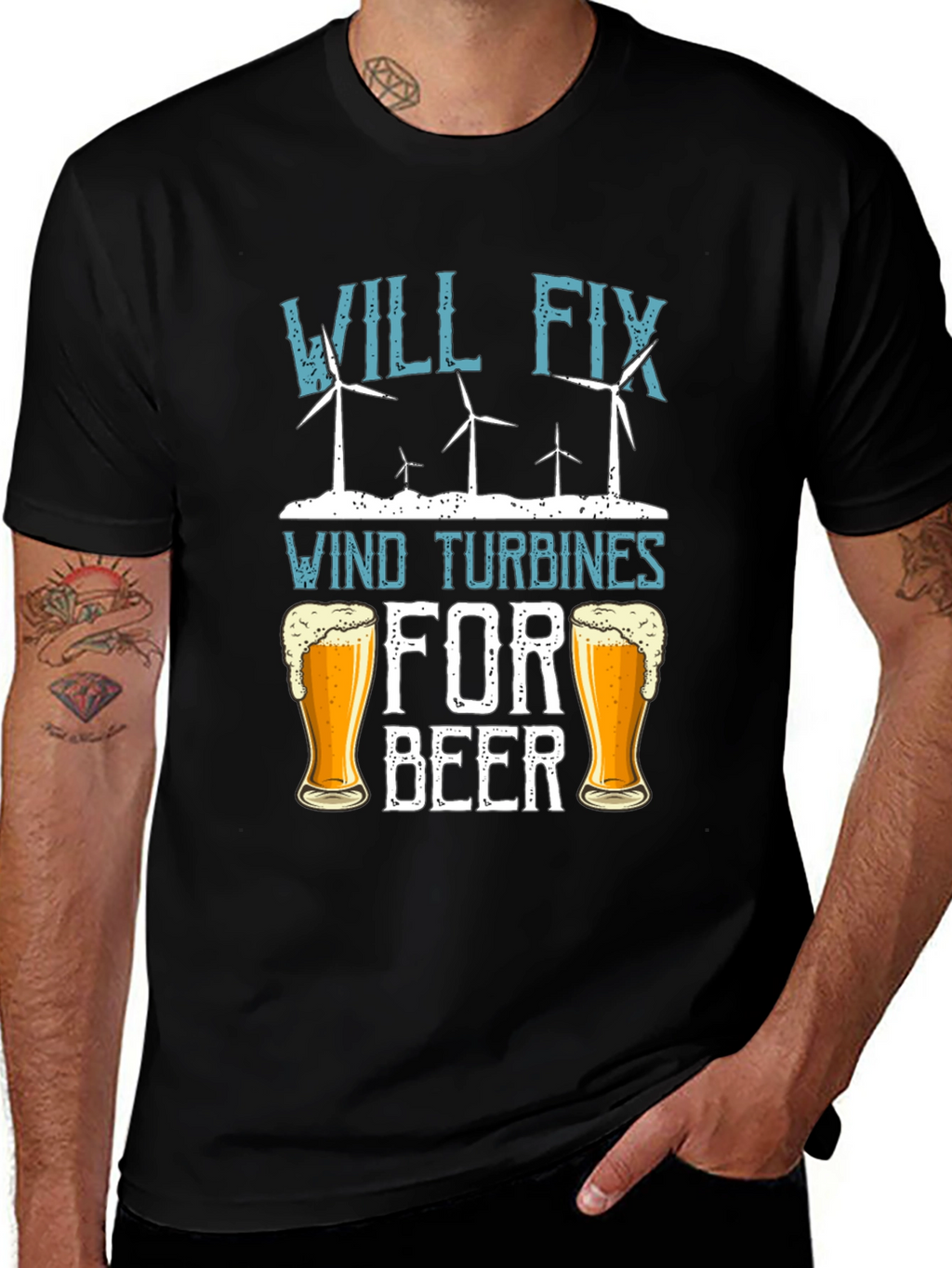 Will Fix Wind Turbines For Beer T-Shirt