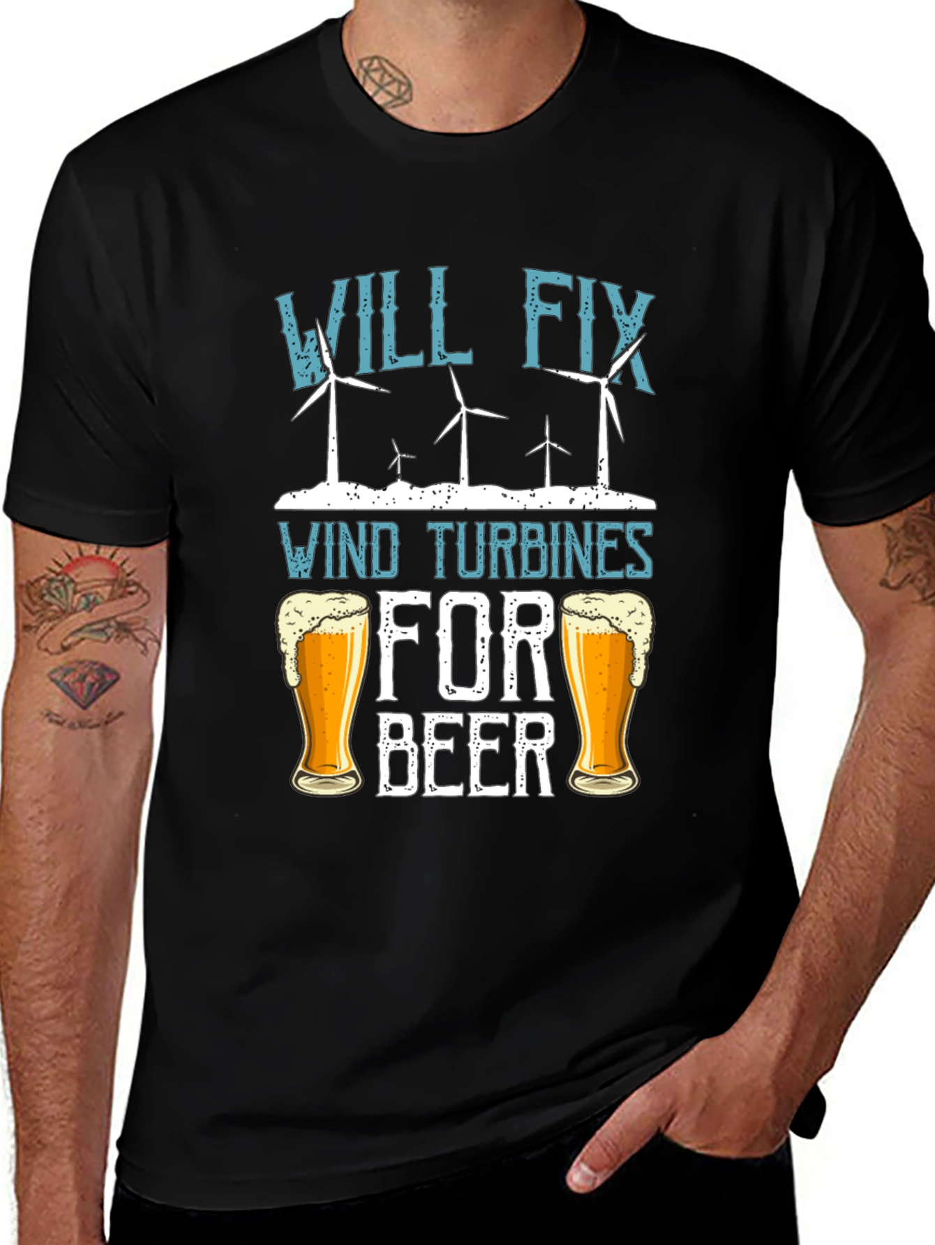 Will Fix Wind Turbines For Beer T-Shirt