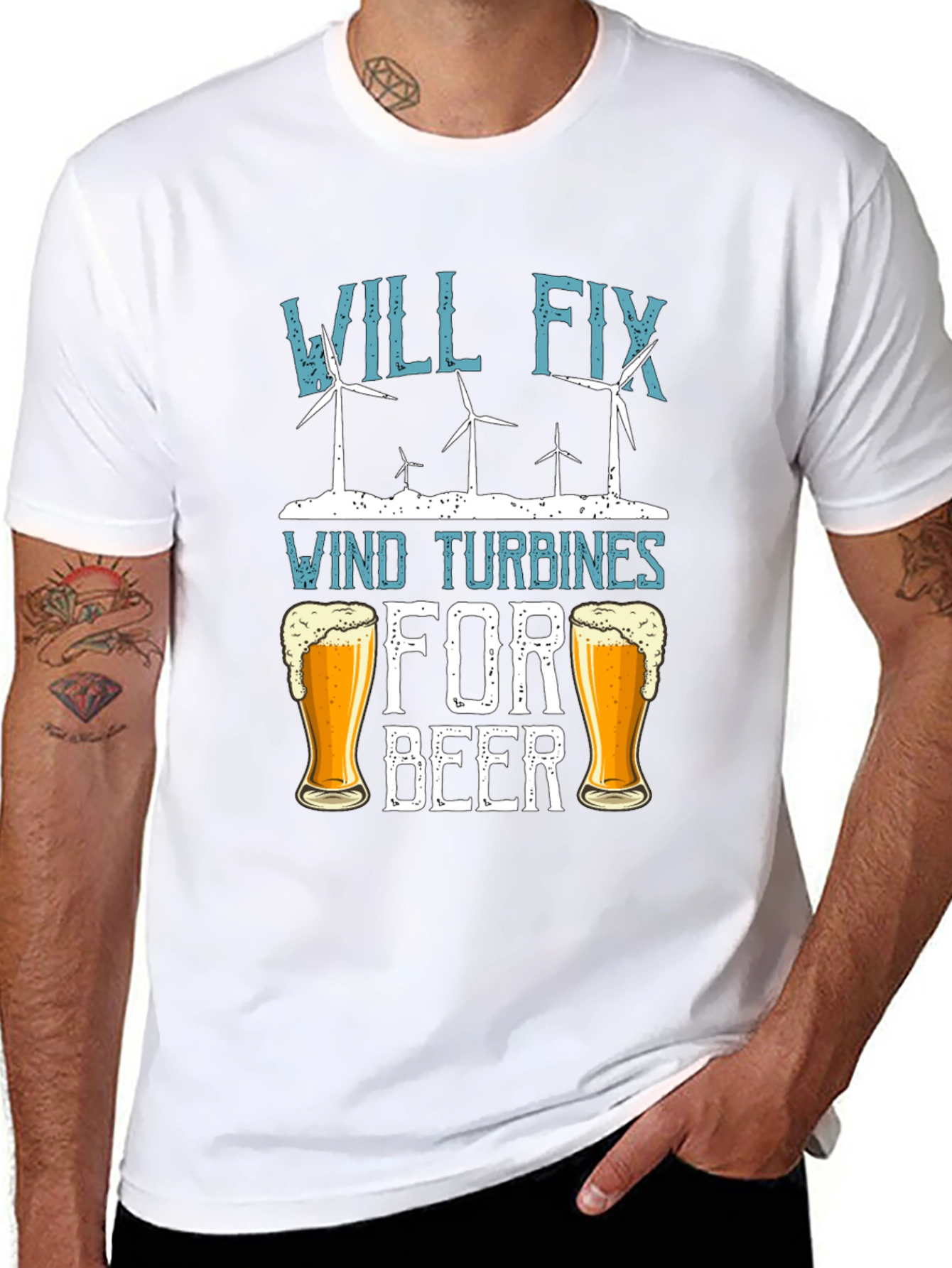 Will Fix Wind Turbines For Beer T-Shirt