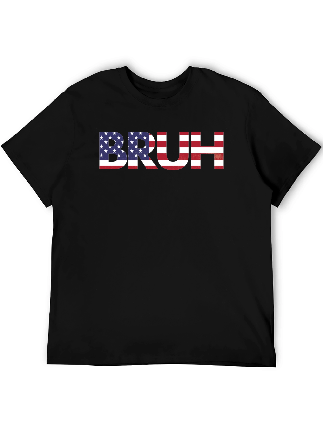American Flag Bruh Graphic T-Shirt